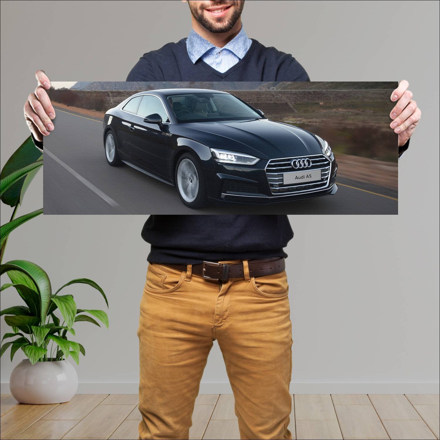 Cuadro grande 30x80cm 2017 audi a5 coupe s line za 264 Audi
