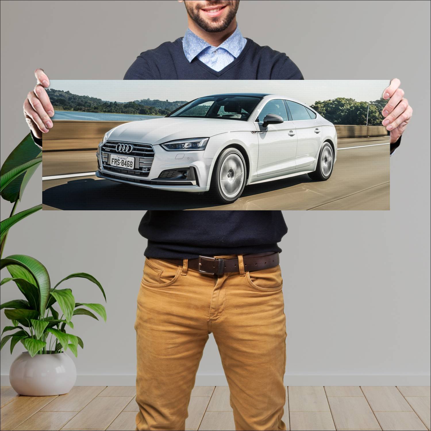Cuadro grande 30x80cm 2017 audi a5 sportback s lin 268 Audi