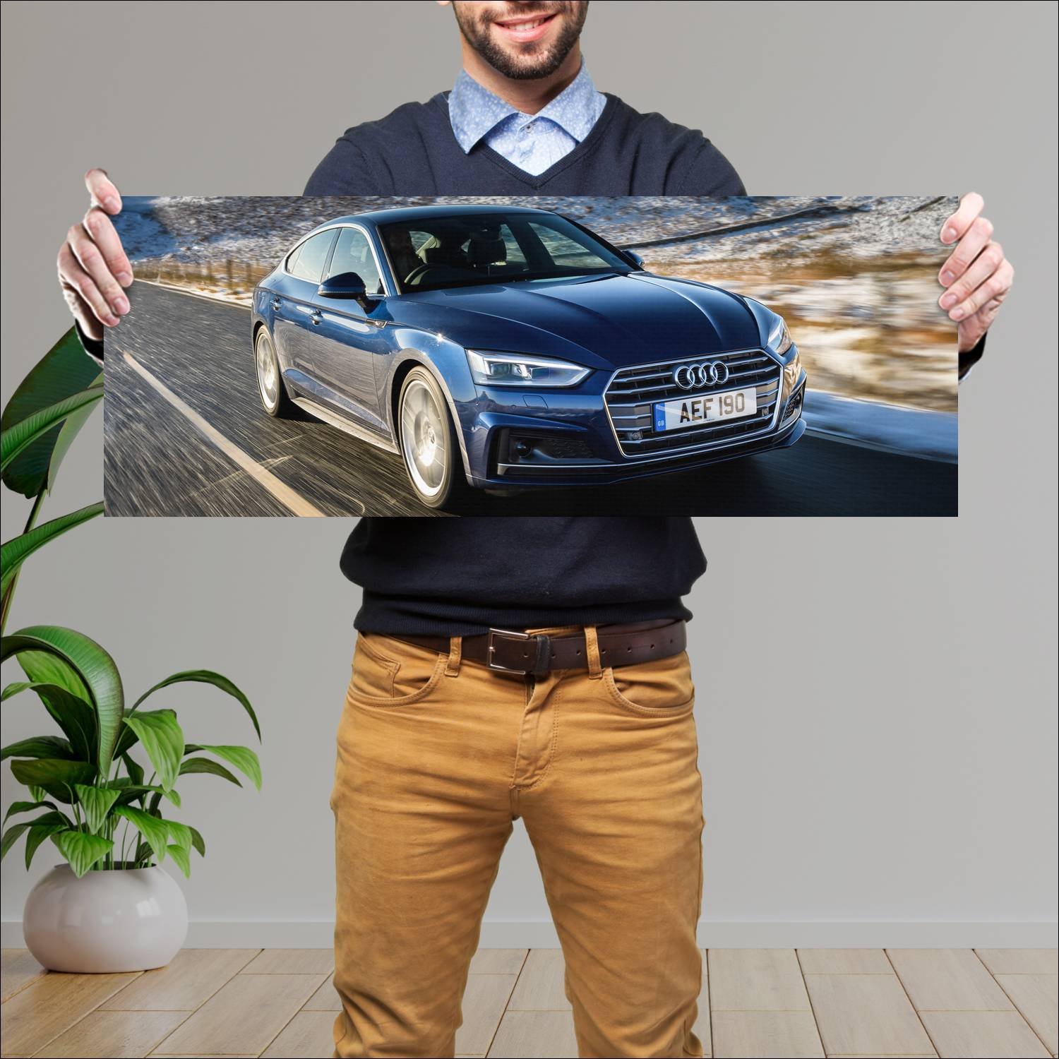 Cuadro grande 30x80cm 2017 audi a5 sportback s lin 270 Audi