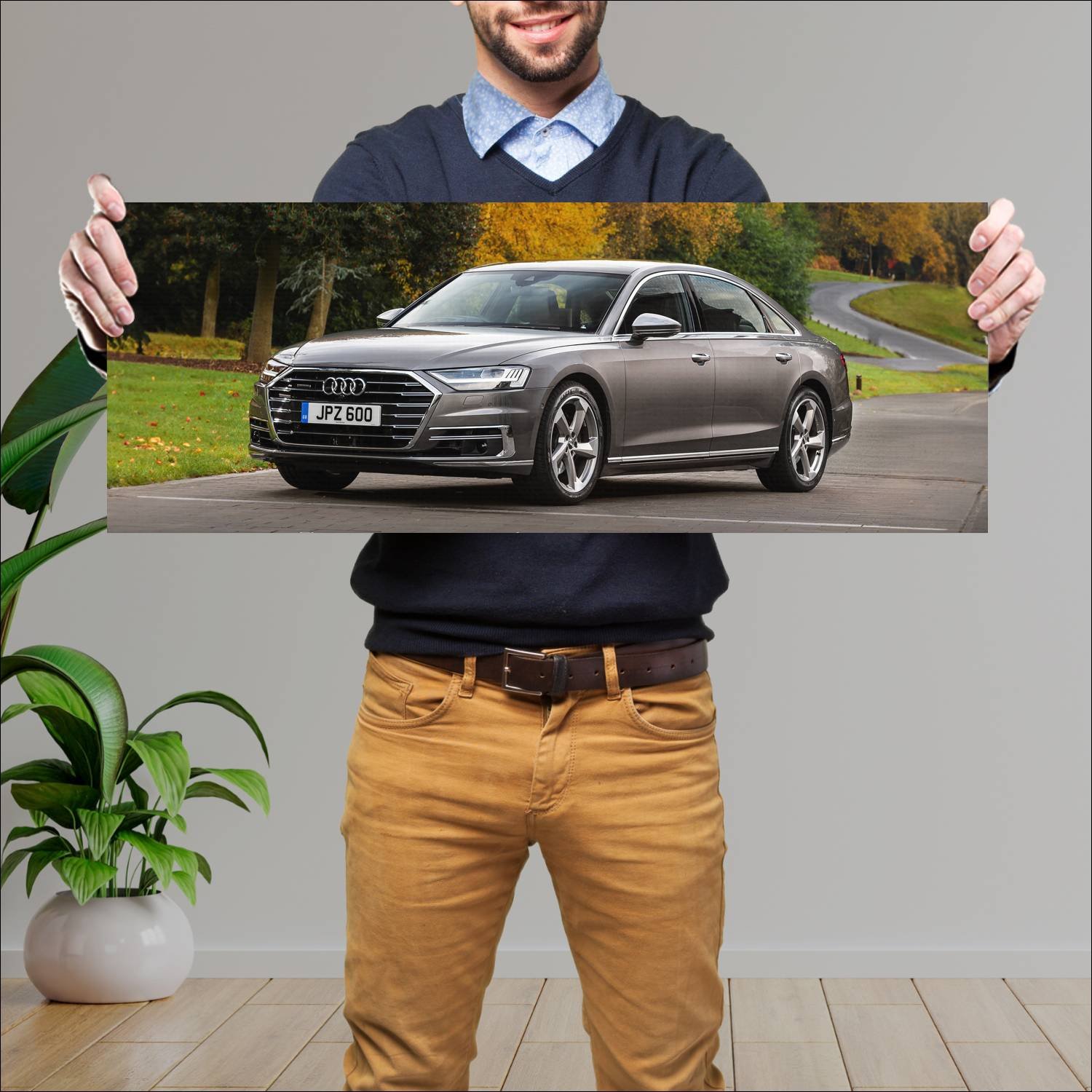 Cuadro grande 30x80cm 2017 audi a8 l uk auto 274 Audi