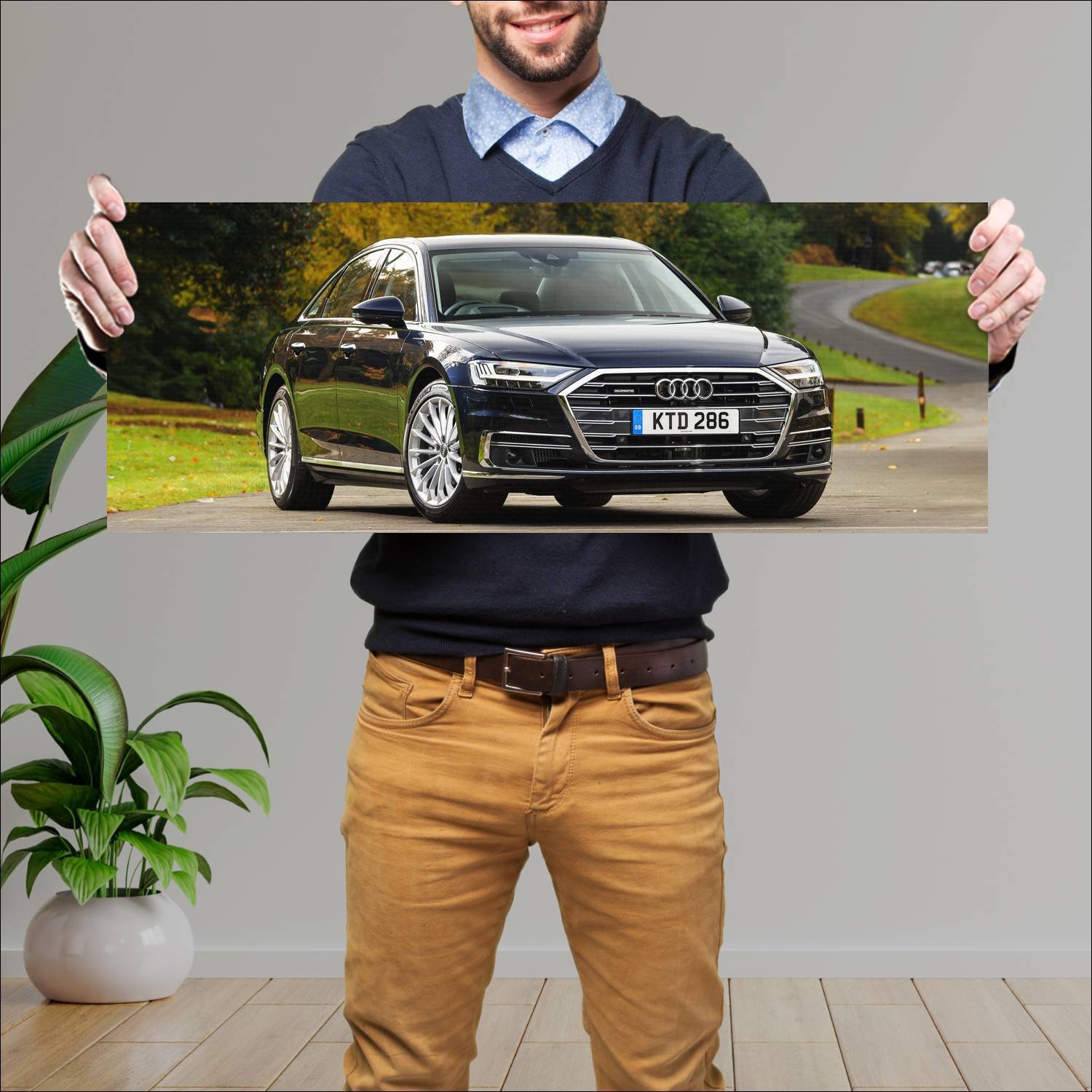 Cuadro grande 30x80cm 2017 audi a8 uk auto 275 Audi