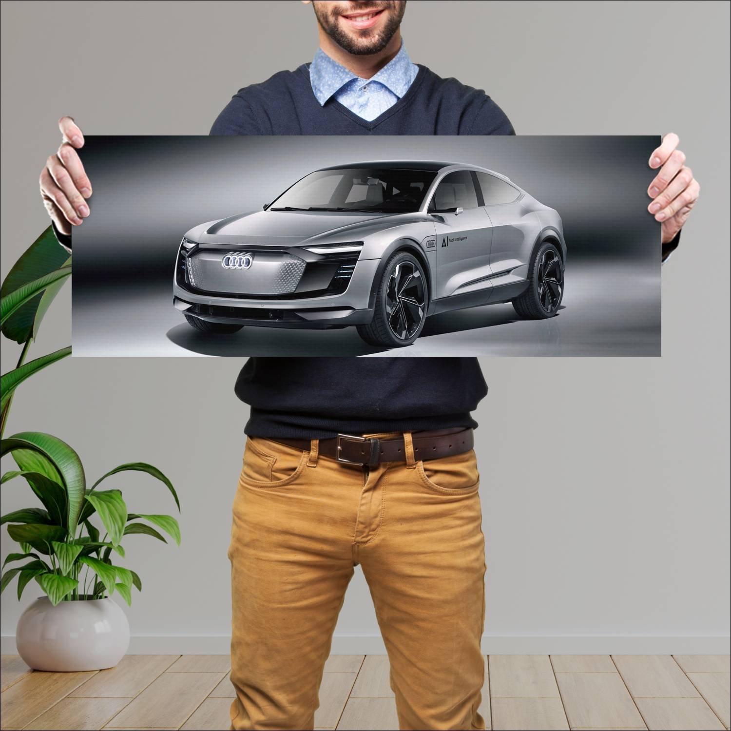 Cuadro grande 30x80cm 2017 audi elaine auto 276 Audi