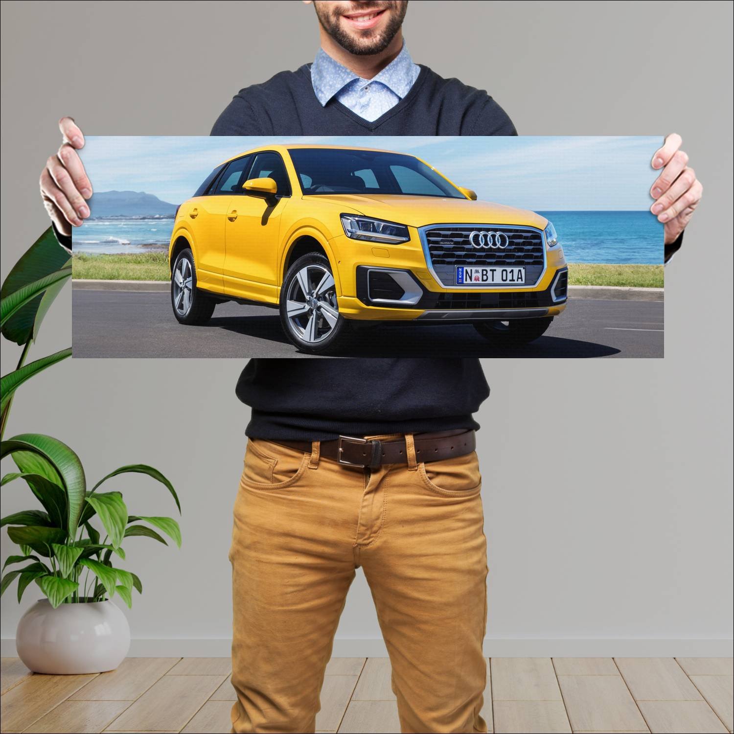 Cuadro grande 30x80cm 2017 audi q2 au auto 277 Audi