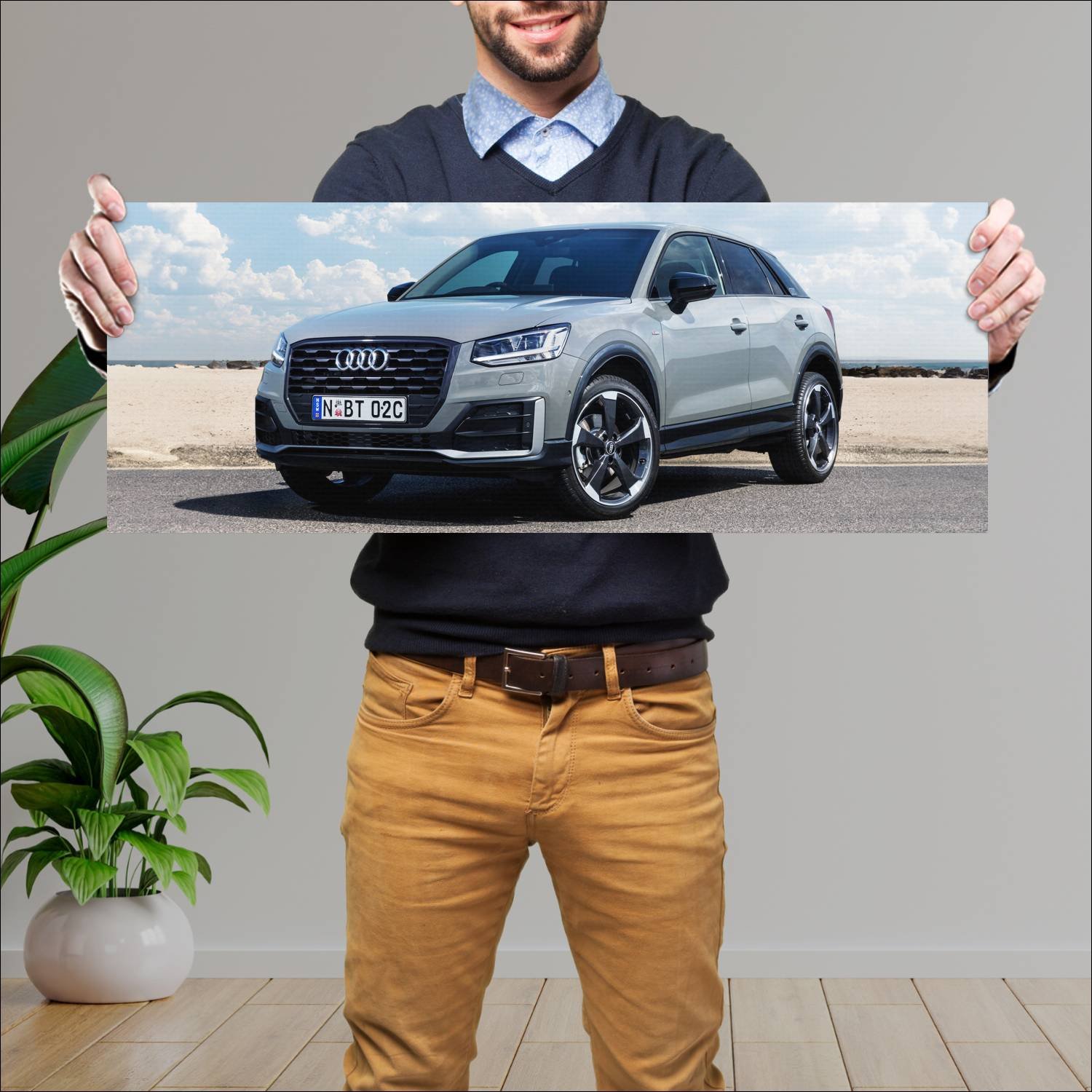 Cuadro grande 30x80cm 2017 audi q2 edition 1 au 63 278 Audi