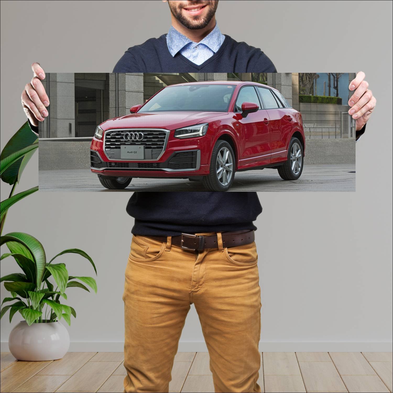 Cuadro grande 30x80cm 2017 audi q2 s line jp auto 281 Audi