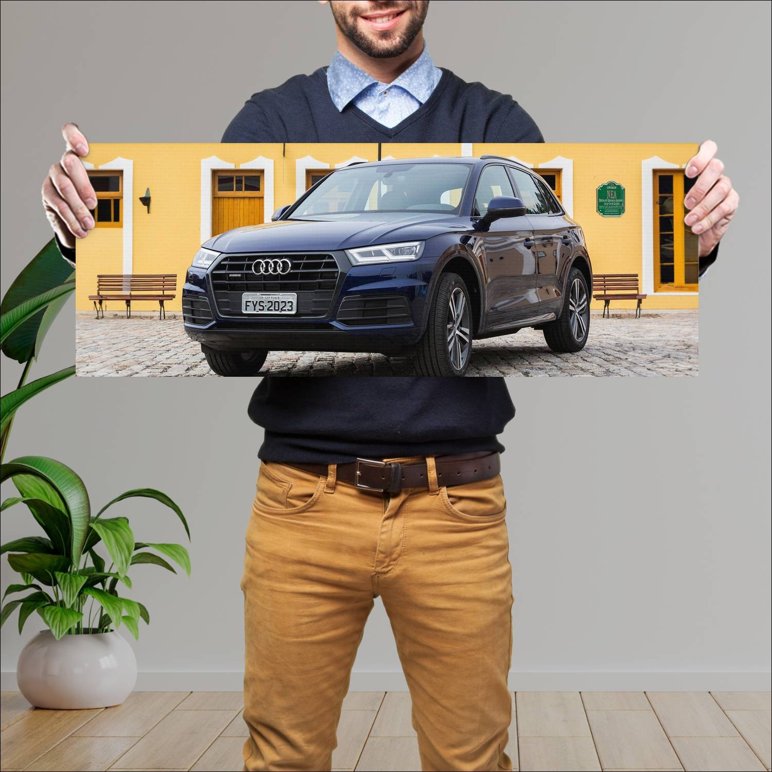 Cuadro grande 30x80cm 2017 audi q5 br auto 284 Audi