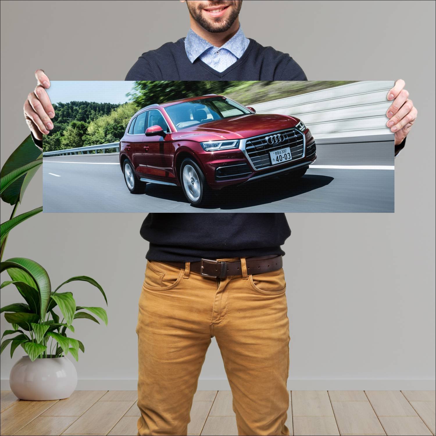 Cuadro grande 30x80cm 2017 audi q5 jp auto 285 Audi