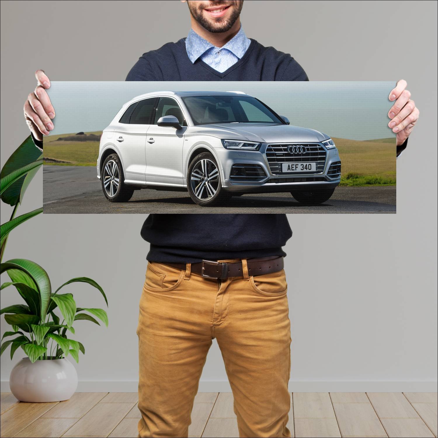 Cuadro grande 30x80cm 2017 audi q5 s line uk auto 287 Audi
