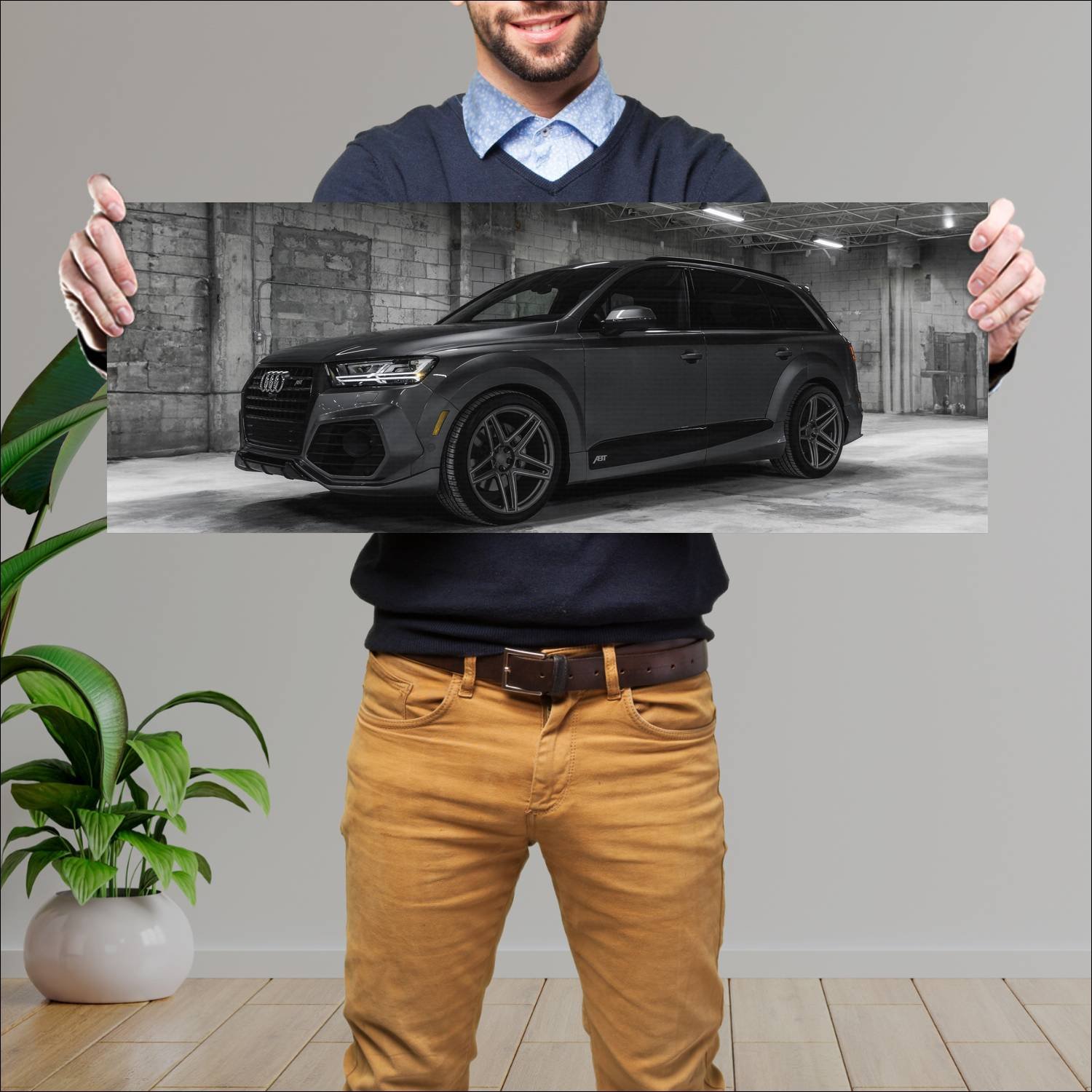 Cuadro grande 30x80cm 2017 audi q7 abt vossen 1 of 289 Audi