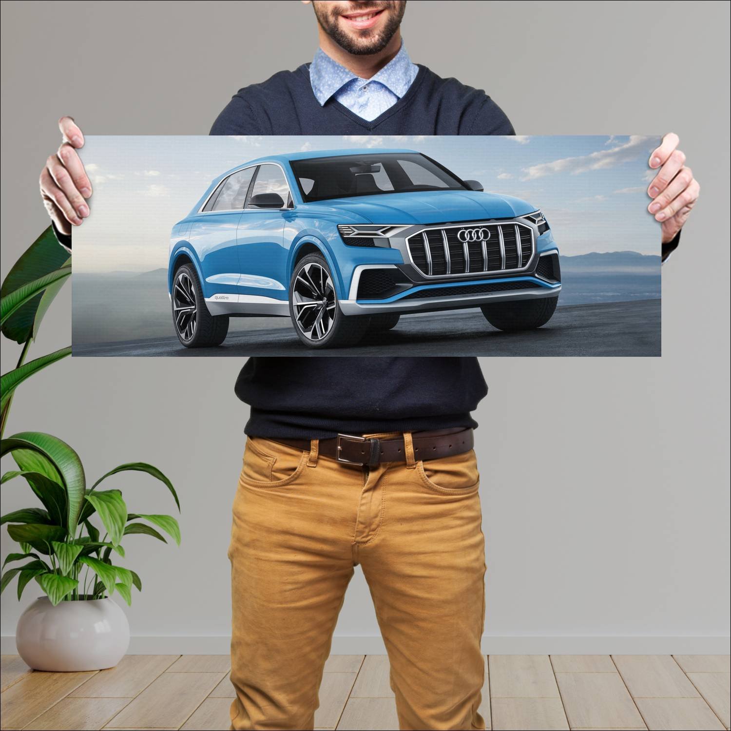 Cuadro grande 30x80cm 2017 audi q8 concept auto 291 Audi
