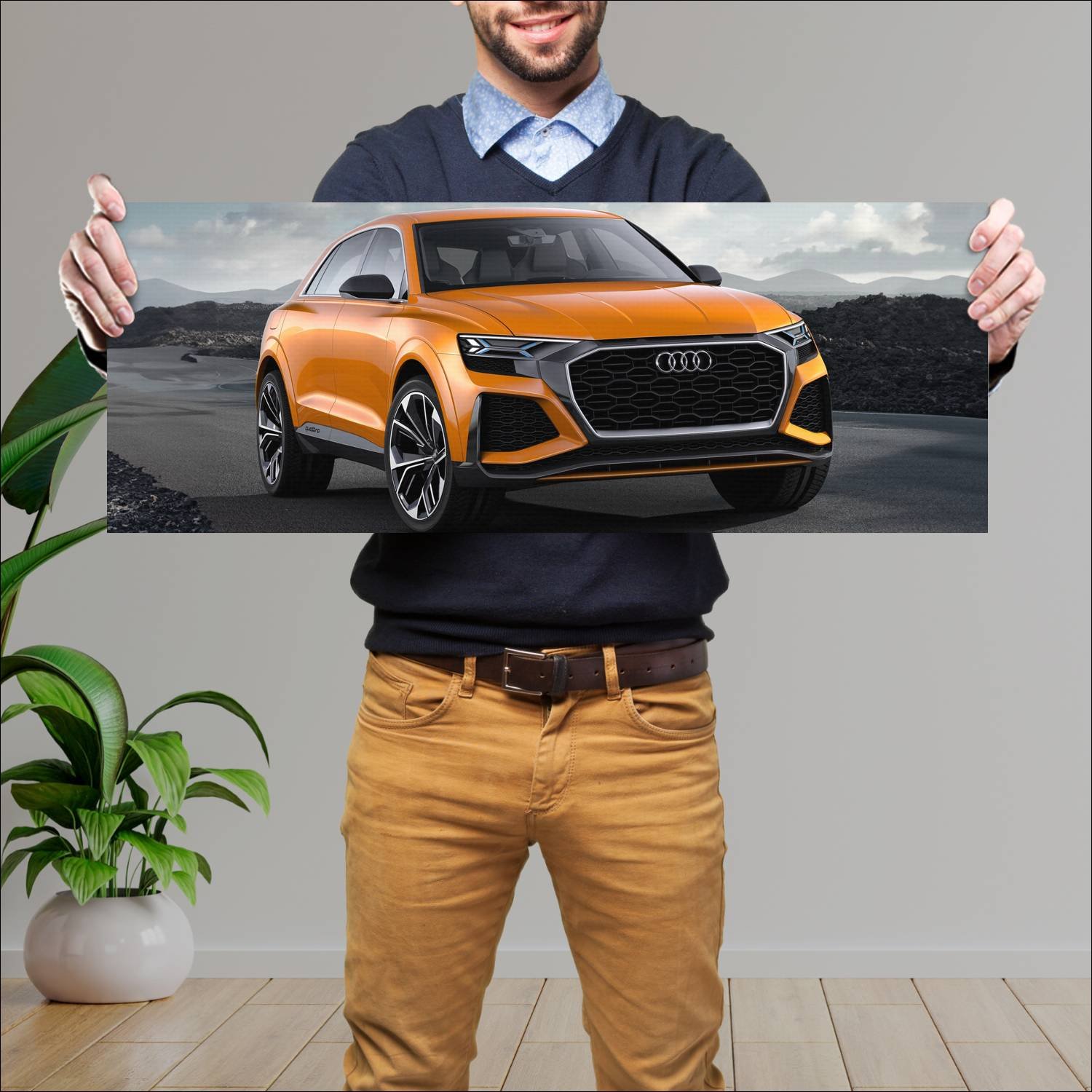 Cuadro grande 30x80cm 2017 audi q8 sport concept 6 292 Audi
