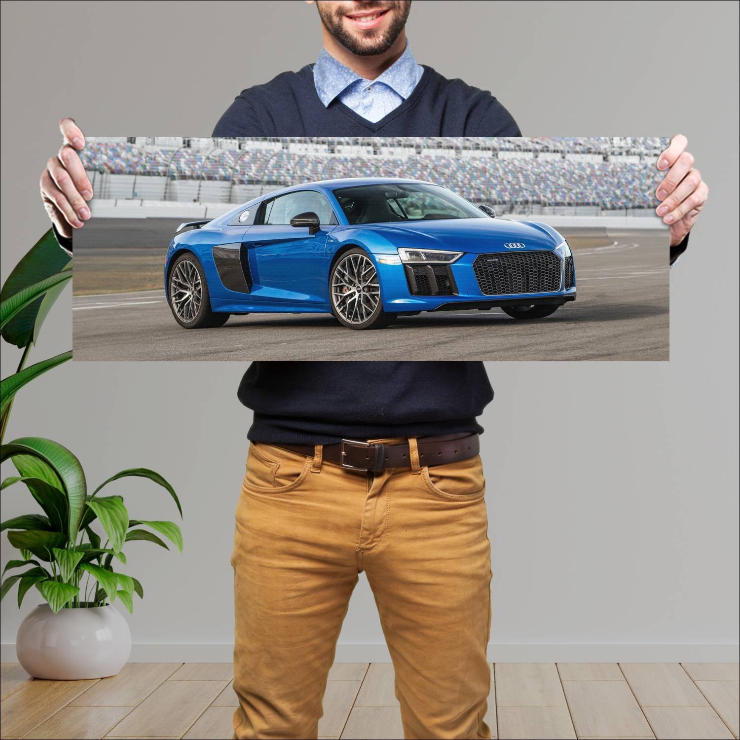 Cuadro grande 30x80cm 2017 audi r8 coupe plus us 4 296 Audi