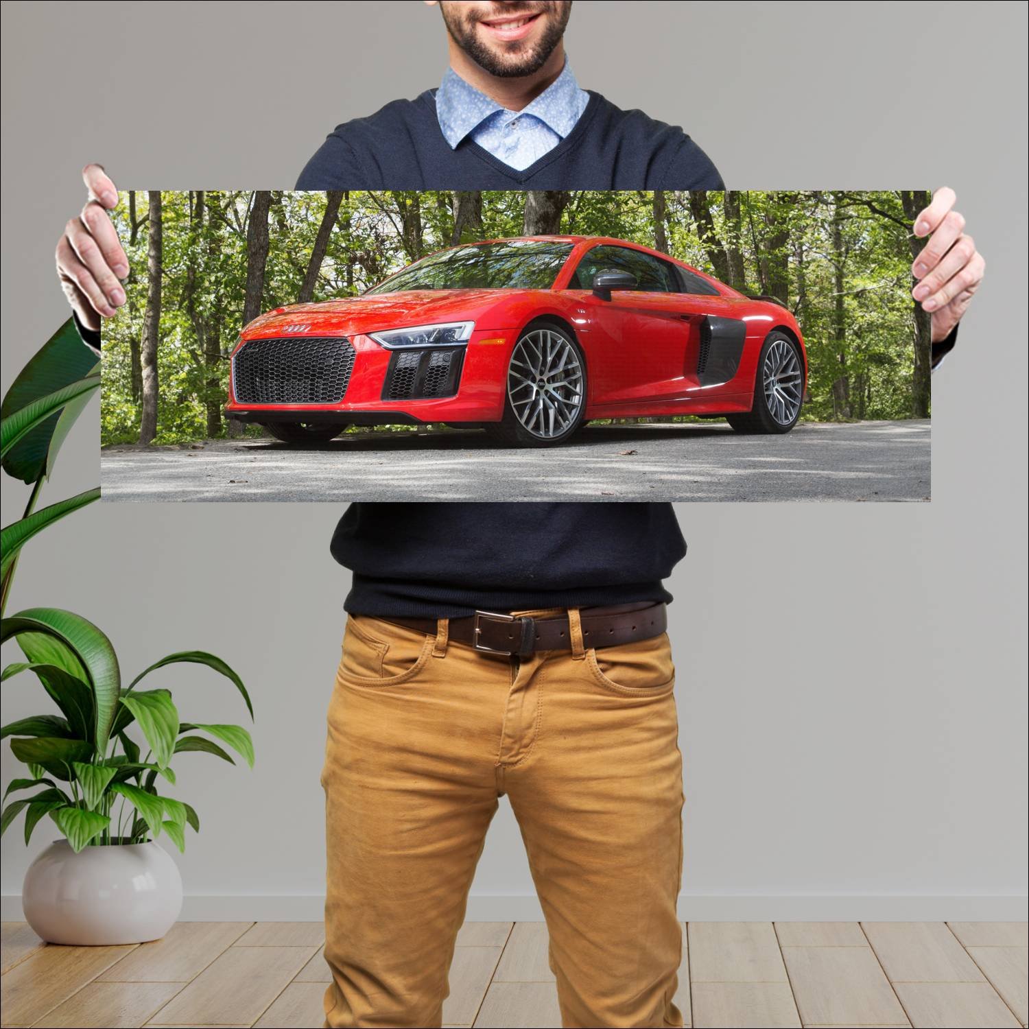 Cuadro grande 30x80cm 2017 audi r8 coupe plus us 5 297 Audi