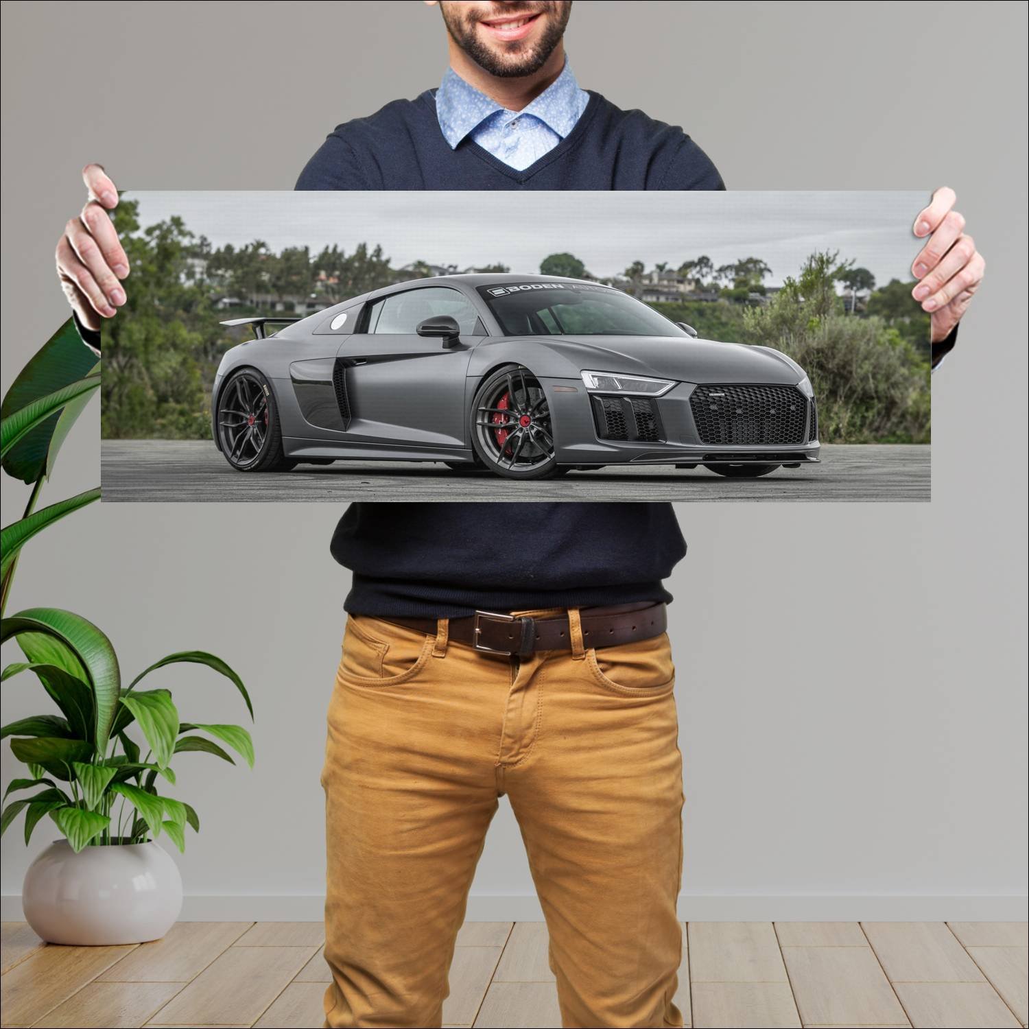 Cuadro grande 30x80cm 2017 audi r8 vrs by vorstein 305 Audi