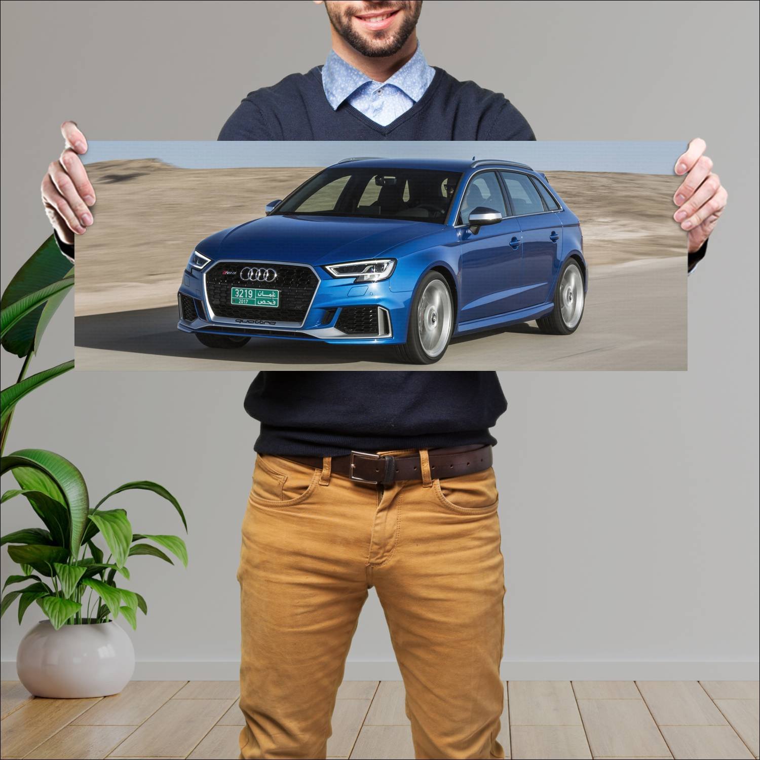 Cuadro grande 30x80cm 2017 audi rs 3 sportback 644 310 Audi