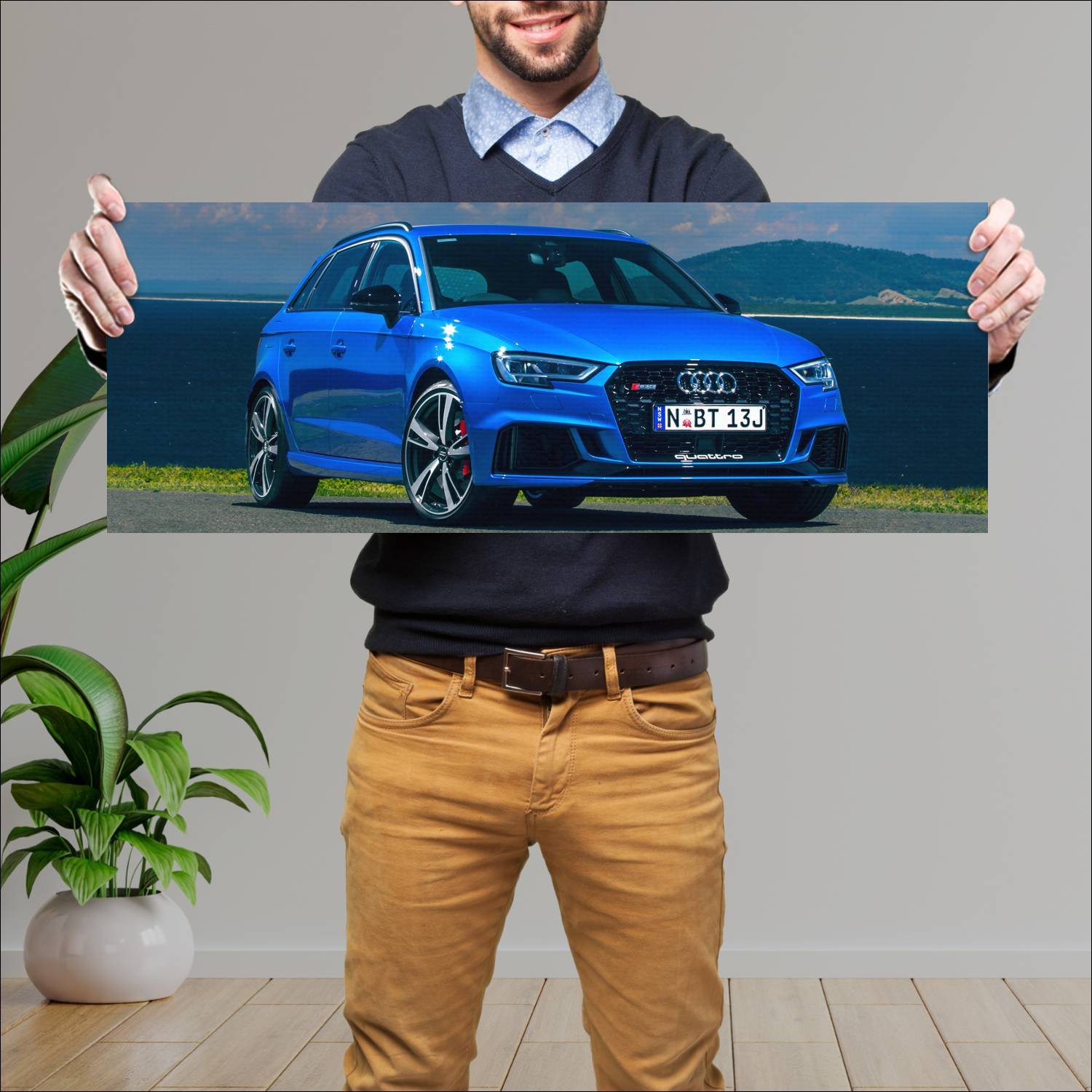 Cuadro grande 30x80cm 2017 audi rs 3 sportback au 312 Audi