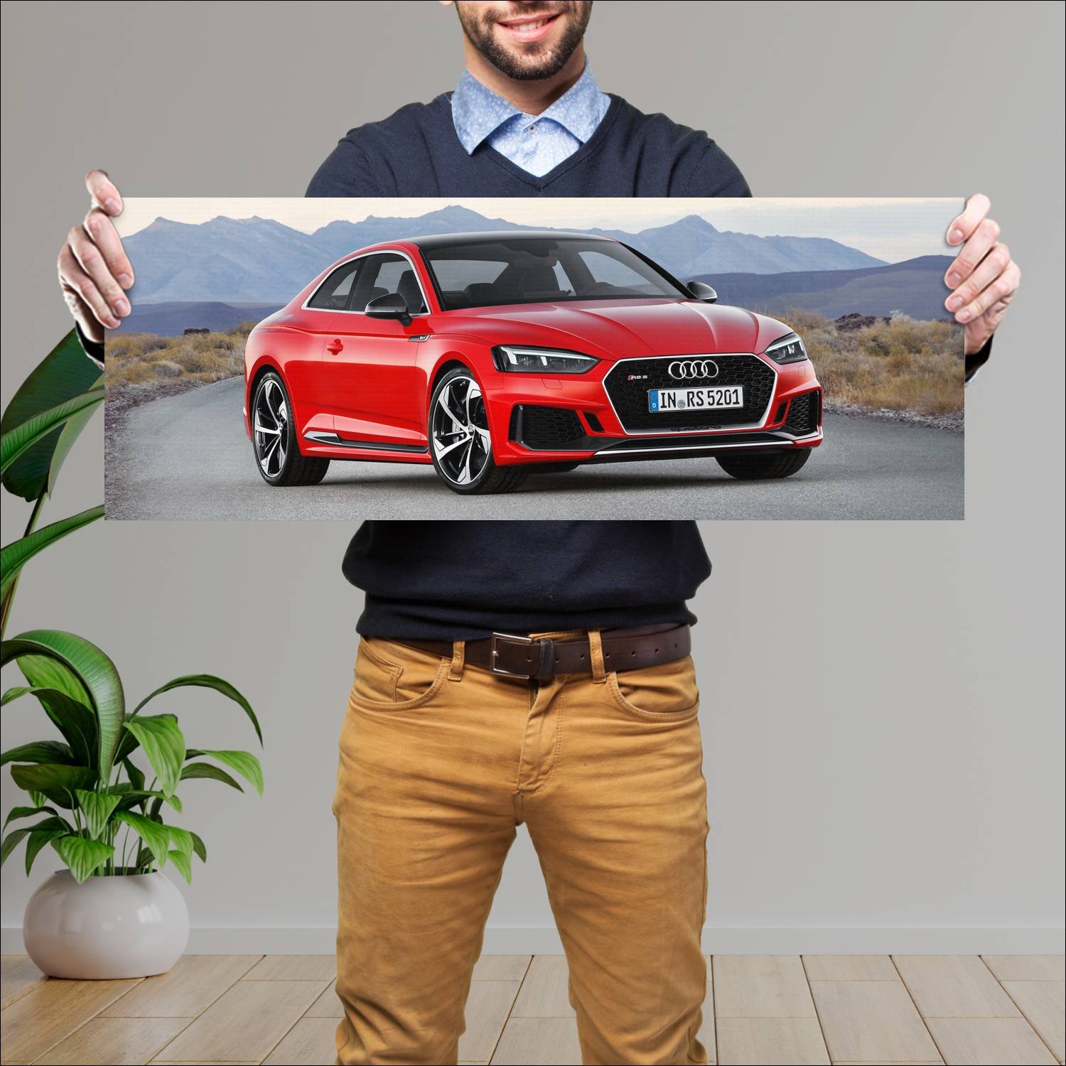 Cuadro grande 30x80cm 2017 audi rs 5 coupe auto 318 Audi