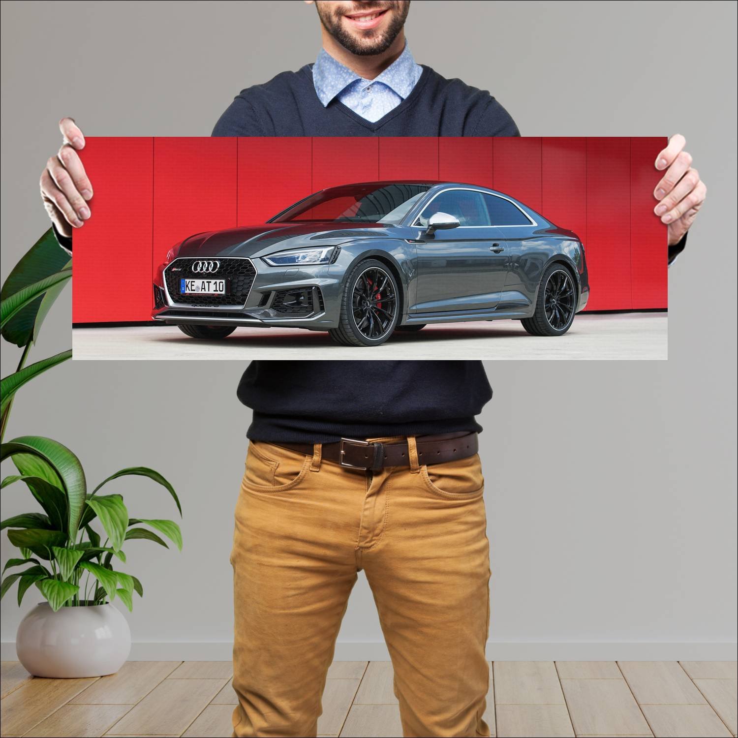 Cuadro grande 30x80cm 2017 audi rs 5 coupe by abt 321 Audi