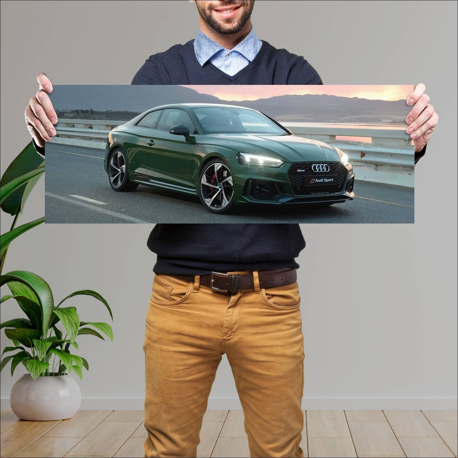 Cuadro grande 30x80cm 2017 audi rs 5 coupe za Audi
