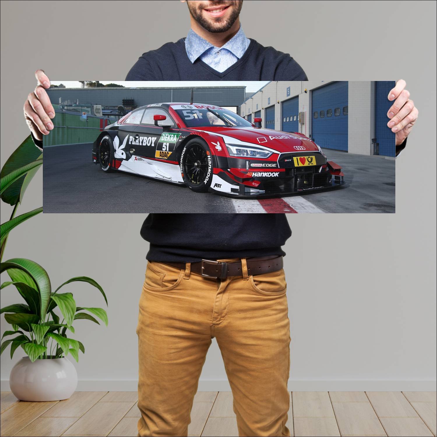 Cuadro grande 30x80cm 2017 audi rs 5 dtm auto 324 Audi
