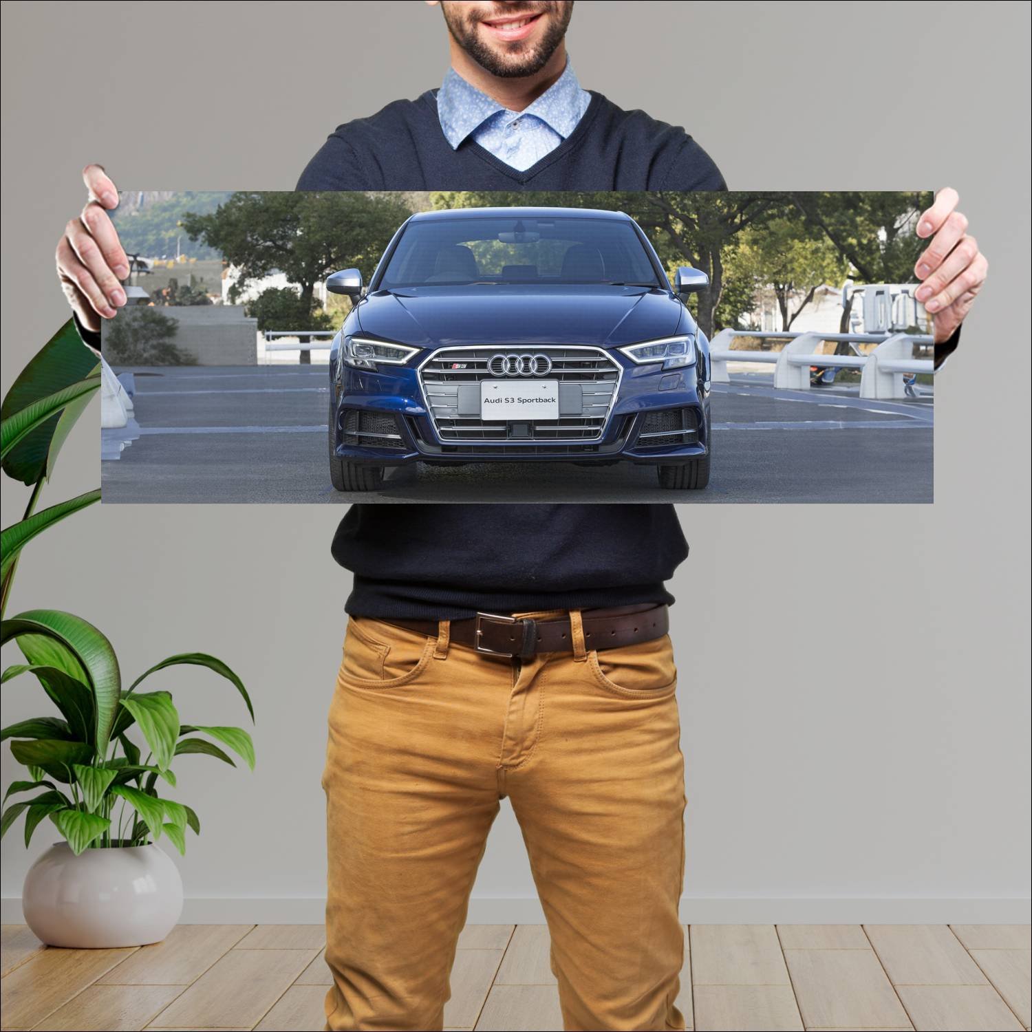 Cuadro grande 30x80cm 2017 audi s3 sportback jp 63 327 Audi