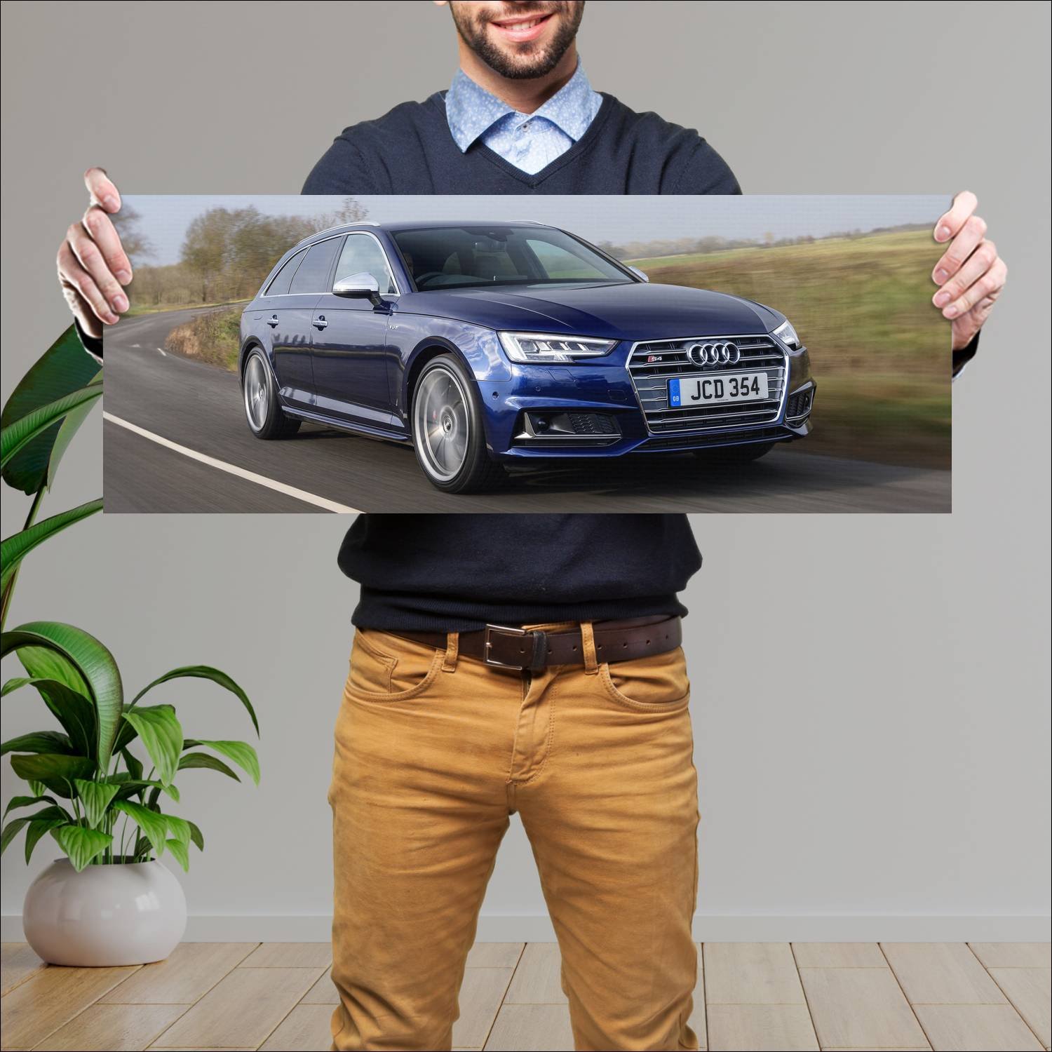 Cuadro grande 30x80cm 2017 audi s4 avant uk auto 330 Audi