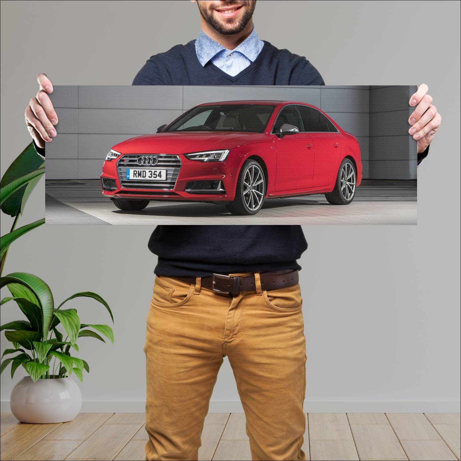 Cuadro grande 30x80cm 2017 audi s4 saloon uk auto 331 Audi