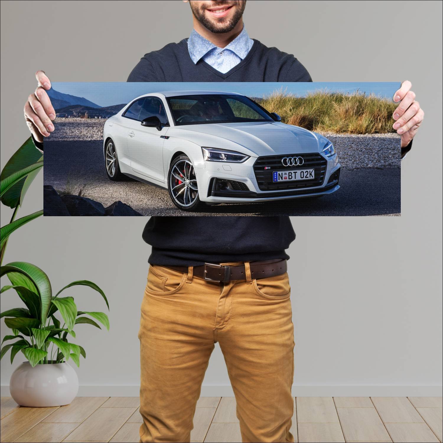 Cuadro grande 30x80cm 2017 audi s5 coupe au auto 336 Audi