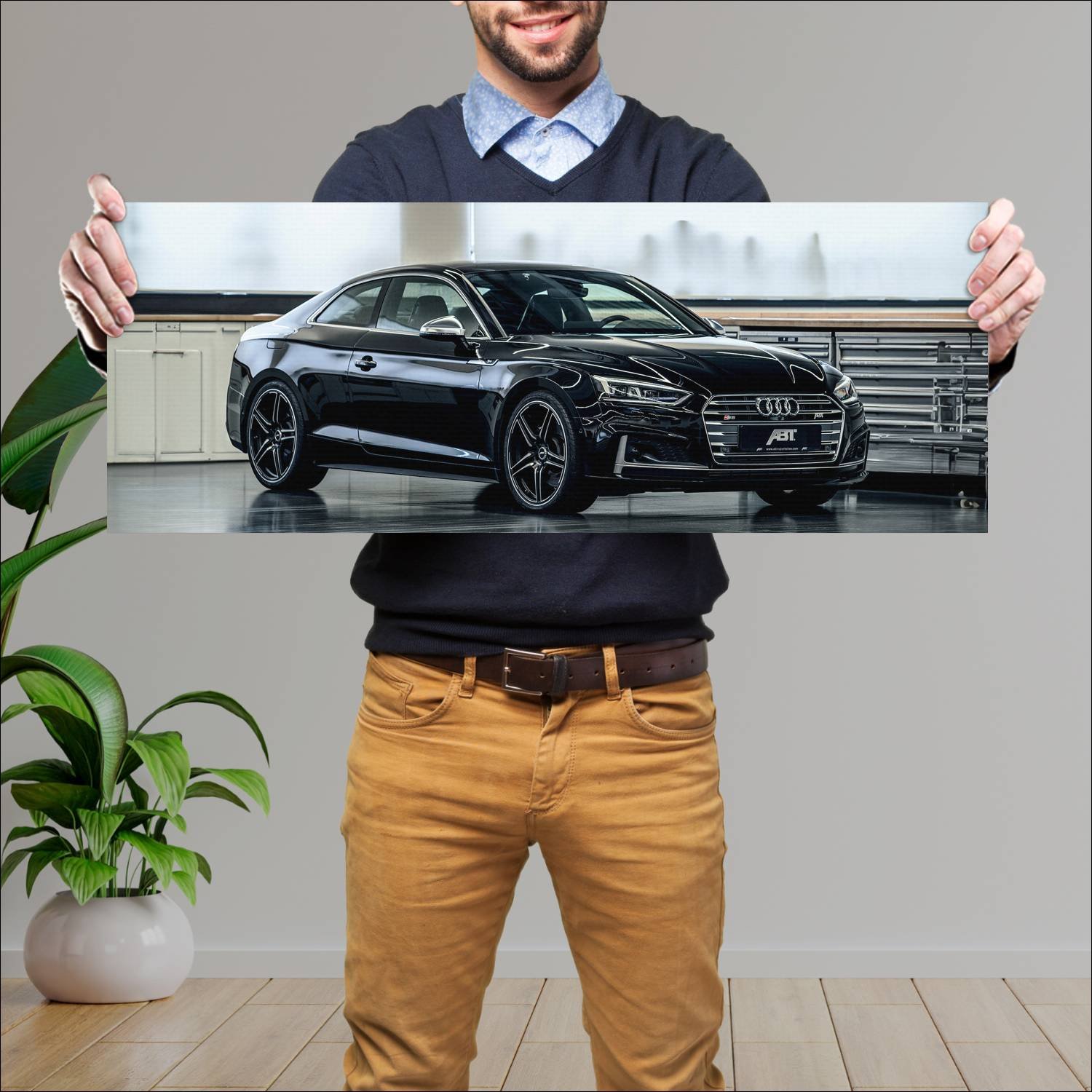 Cuadro grande 30x80cm 2017 audi s5 coupe by abt 11 337 Audi