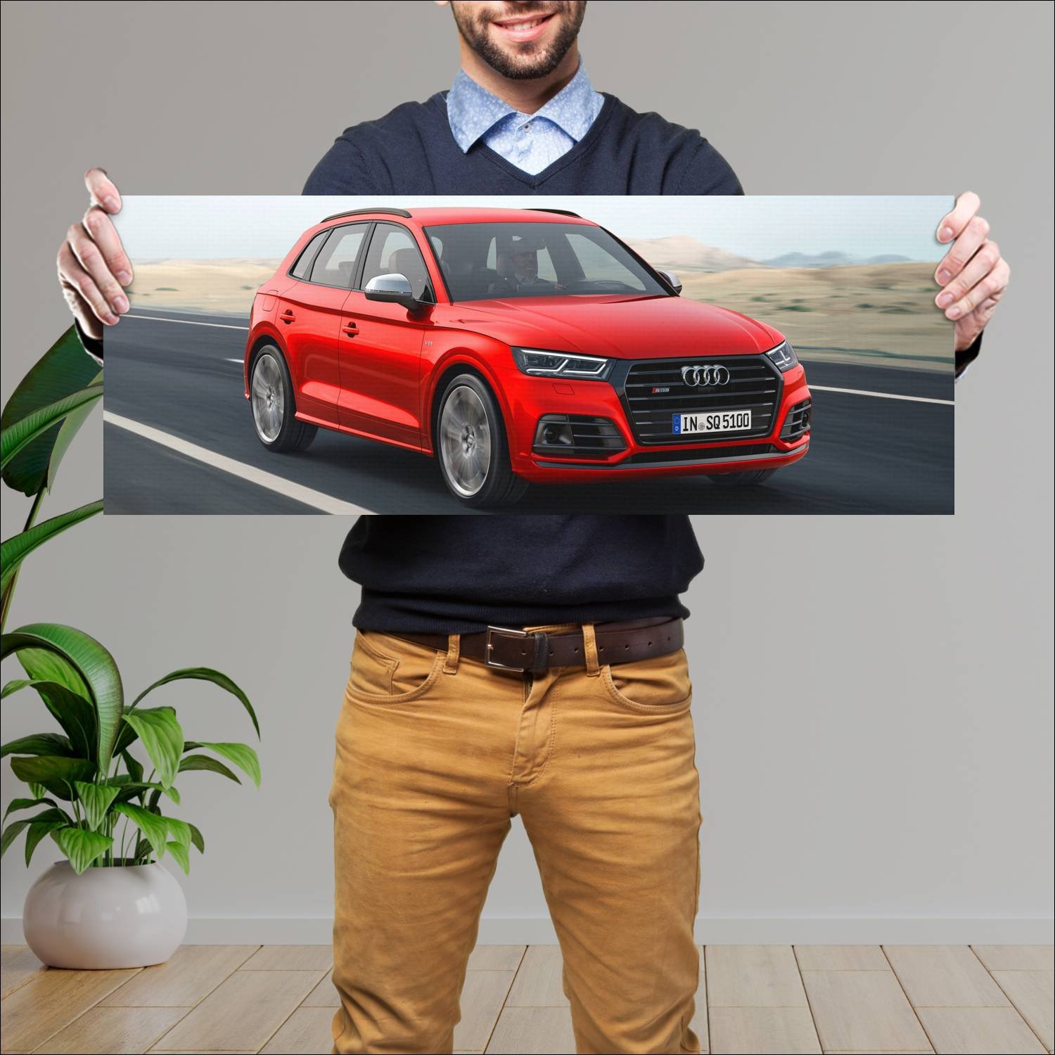 Cuadro grande 30x80cm 2017 audi sq5 auto 340 Audi