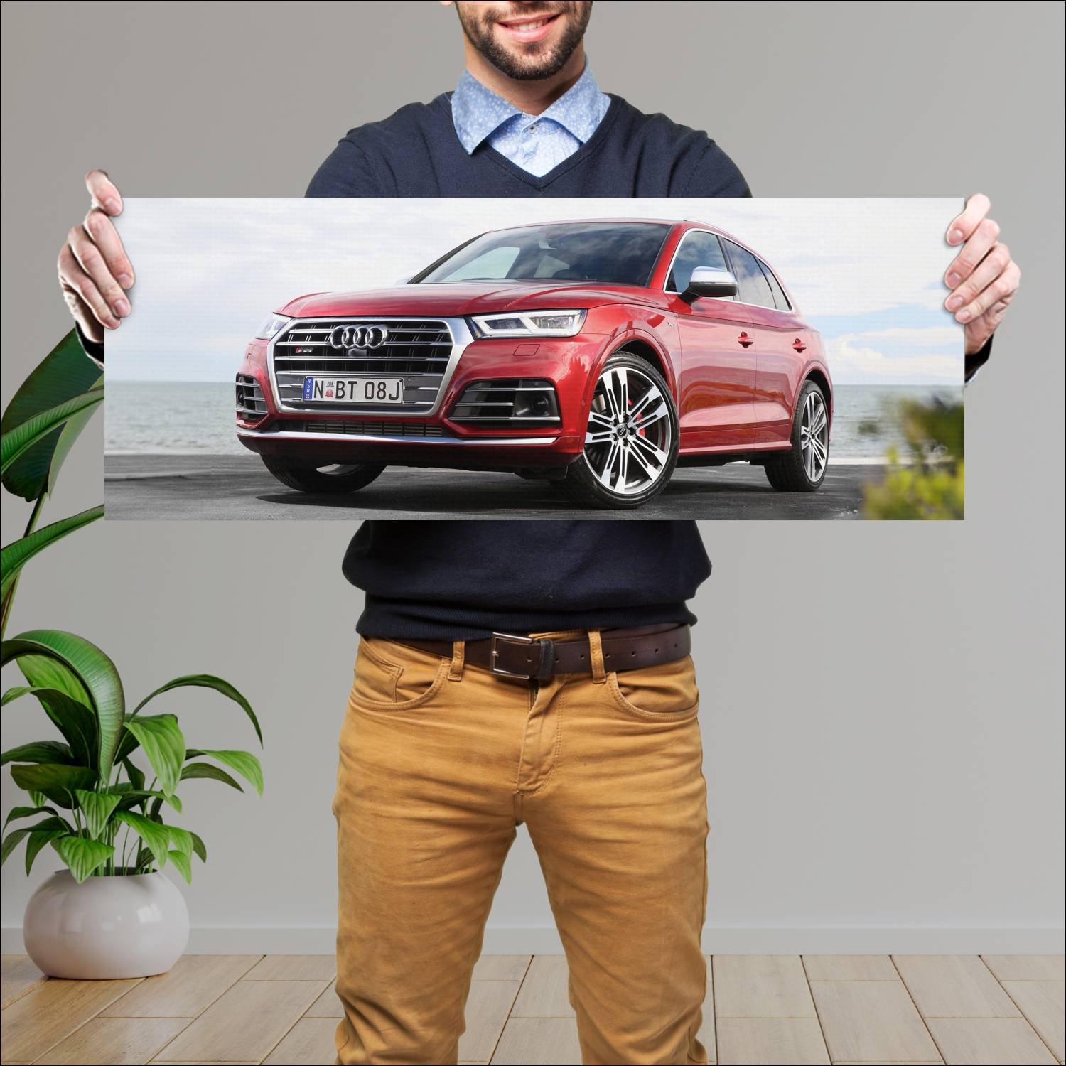 Cuadro grande 30x80cm 2017 audi sq5 au auto 341 Audi