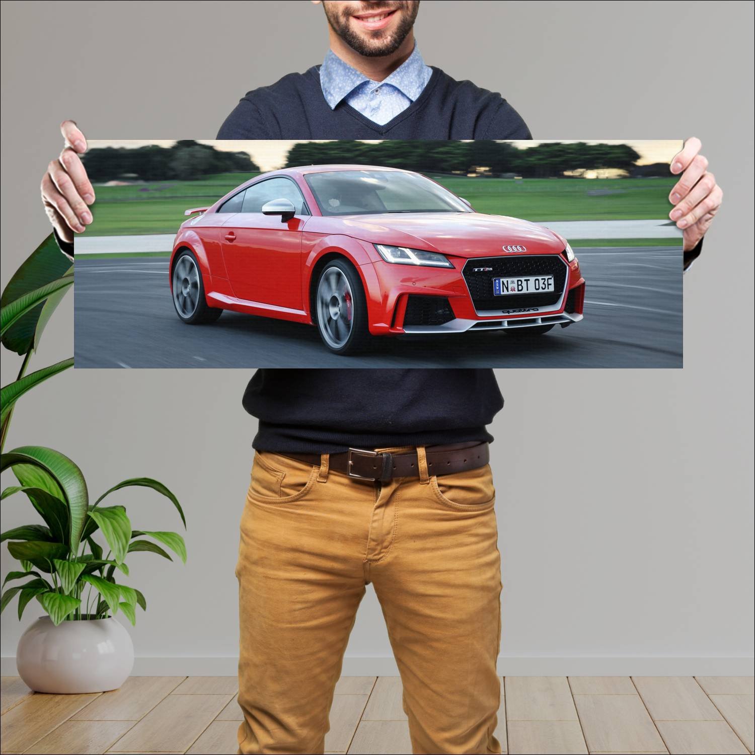 Cuadro grande 30x80cm 2017 audi tt rs coupe au 660 346 Audi
