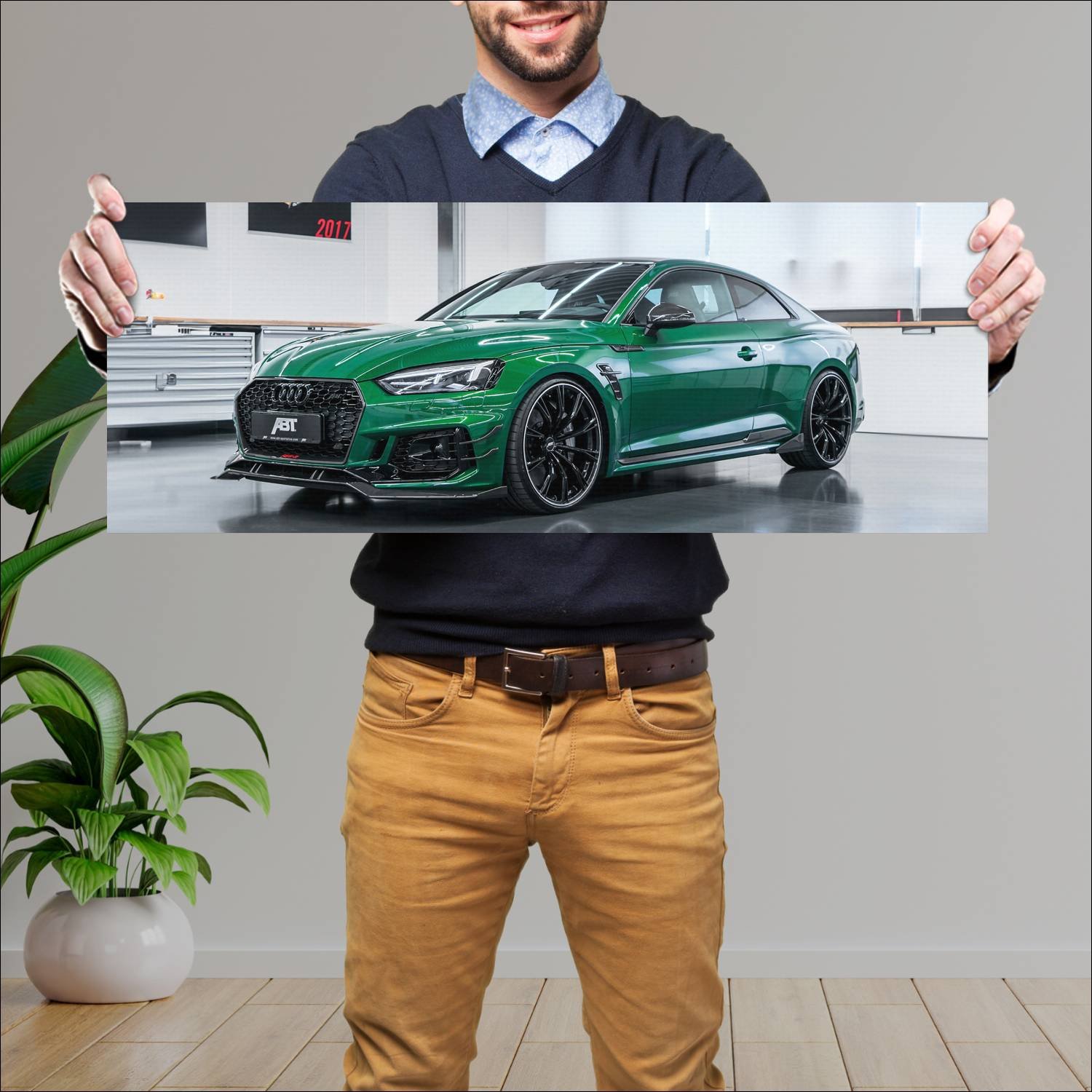 Cuadro grande 30x80cm 2018 abt rs 5 r coupe auto 352 Audi