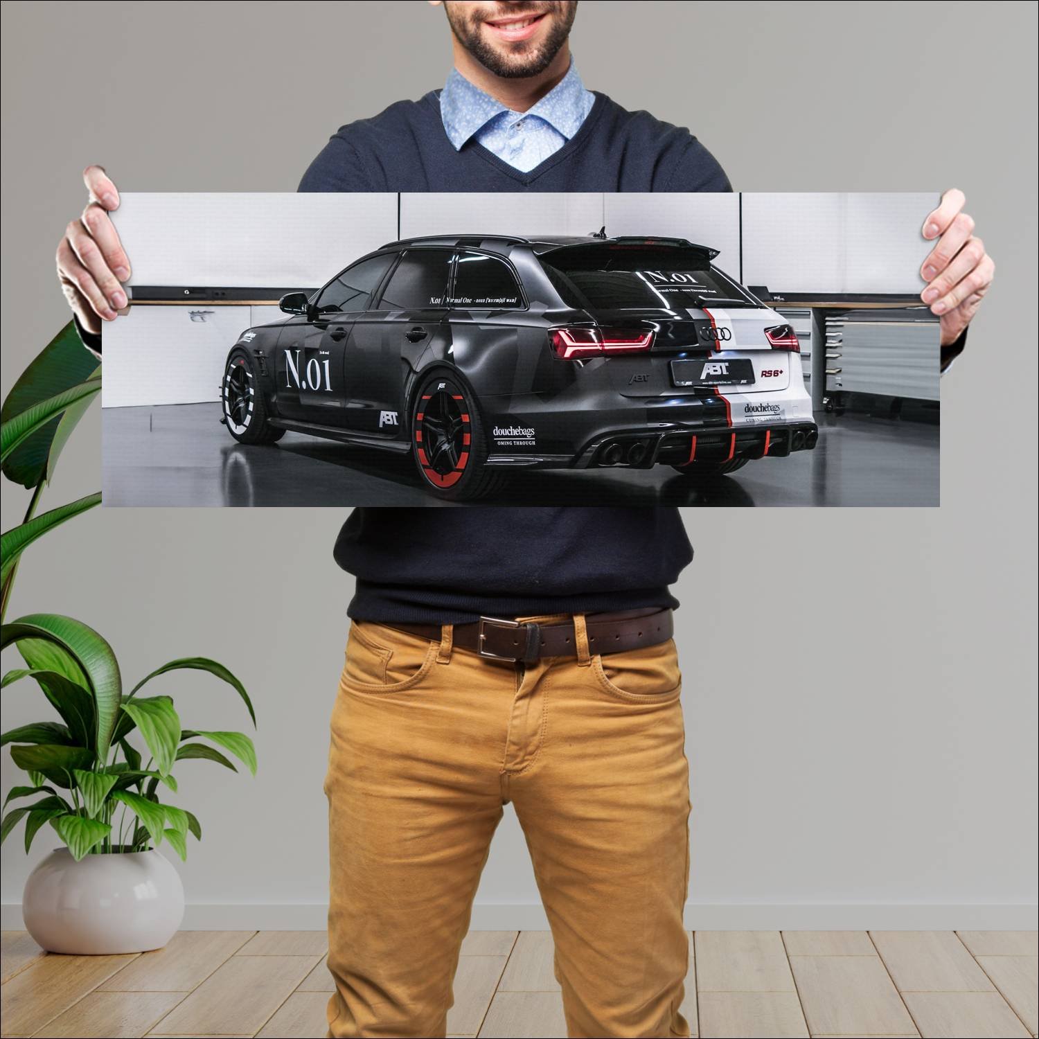 Cuadro grande 30x80cm 2018 abt rs 6 plus avant for 355 Audi