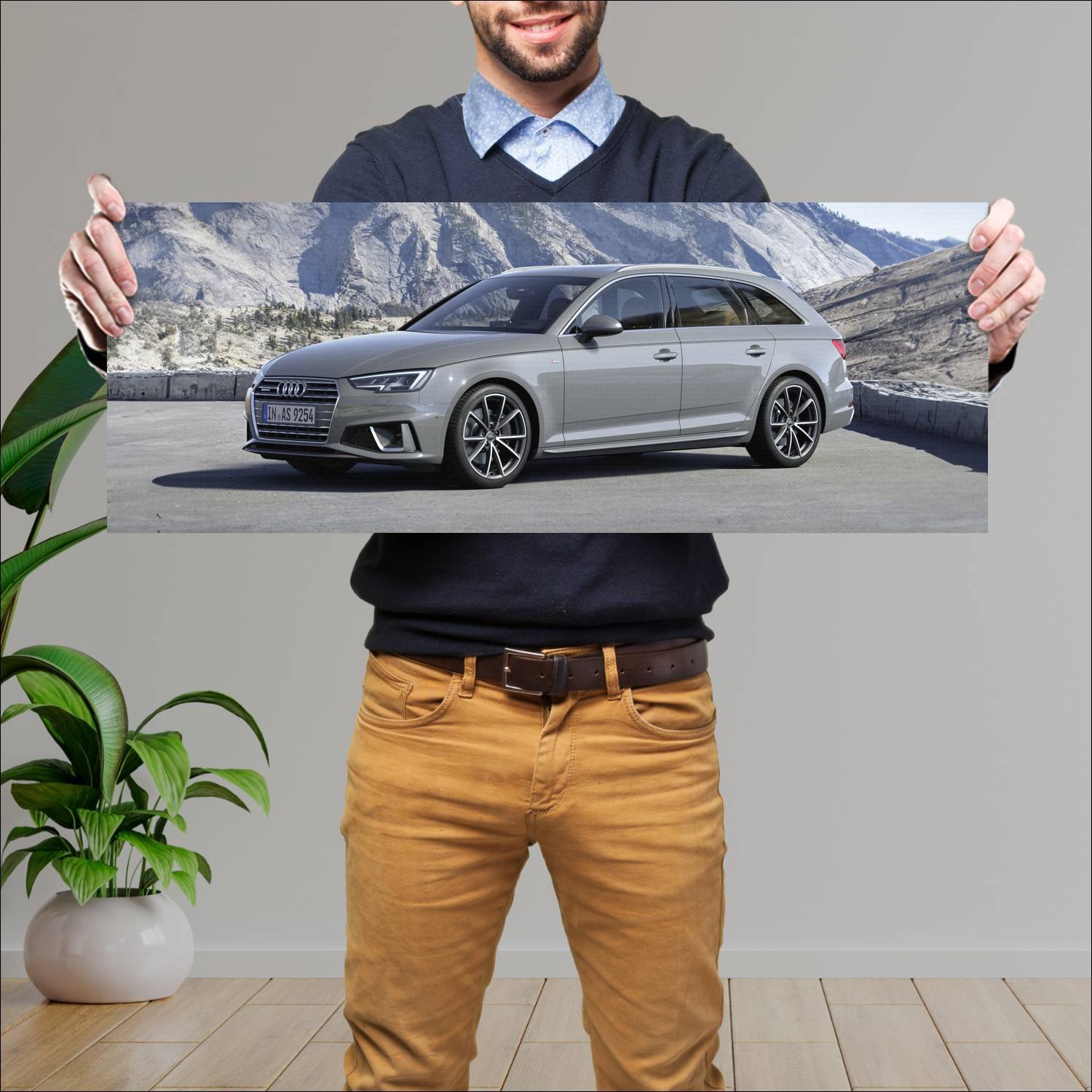 Cuadro grande 30x80cm 2018 audi a4 avant s line 78 364 Audi