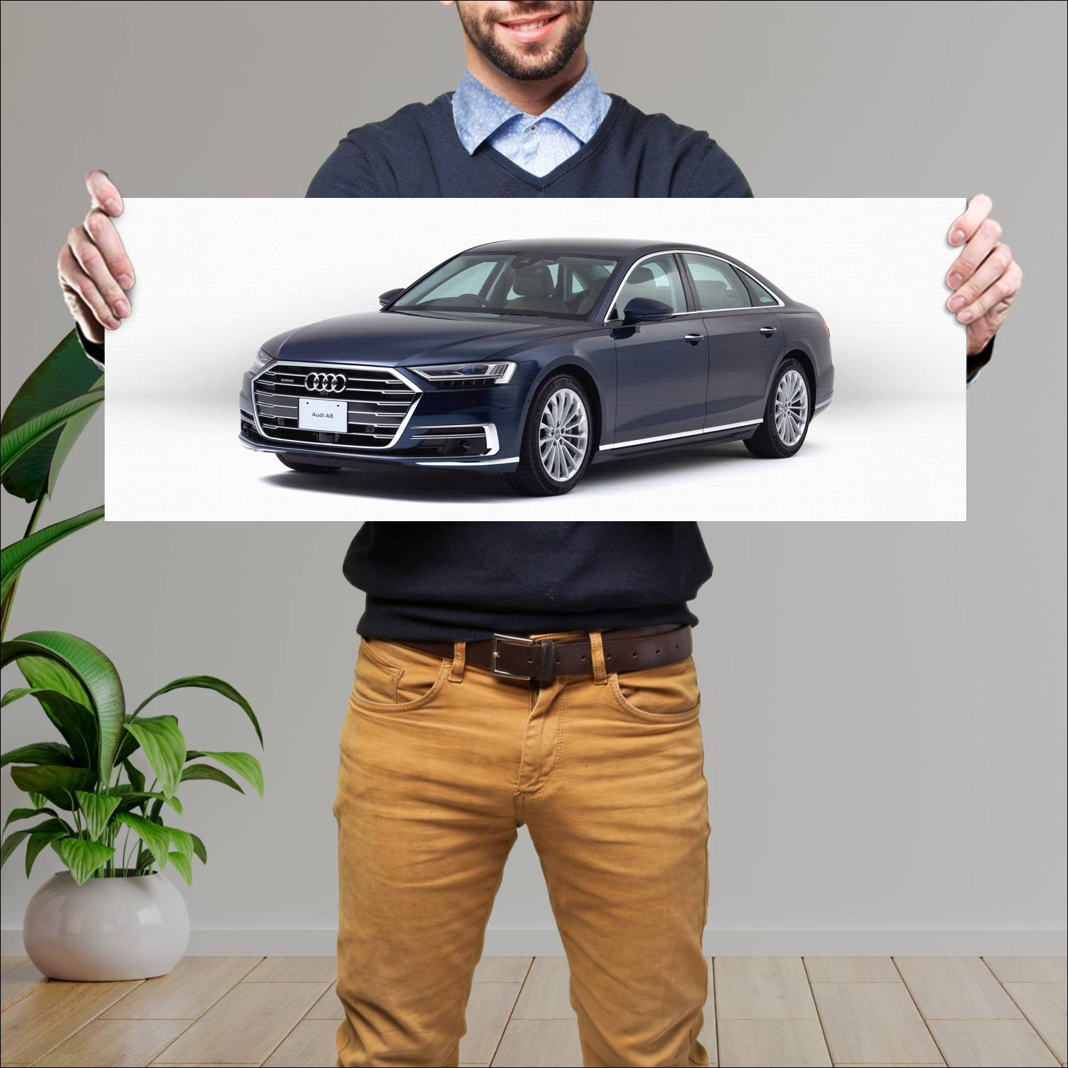 Cuadro grande 30x80cm 2018 audi a8 jp auto 387 Audi