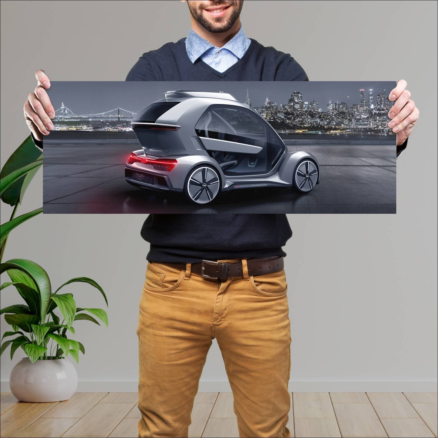 Cuadro grande 30x80cm 2018 audi airbus pop up next 390 Audi
