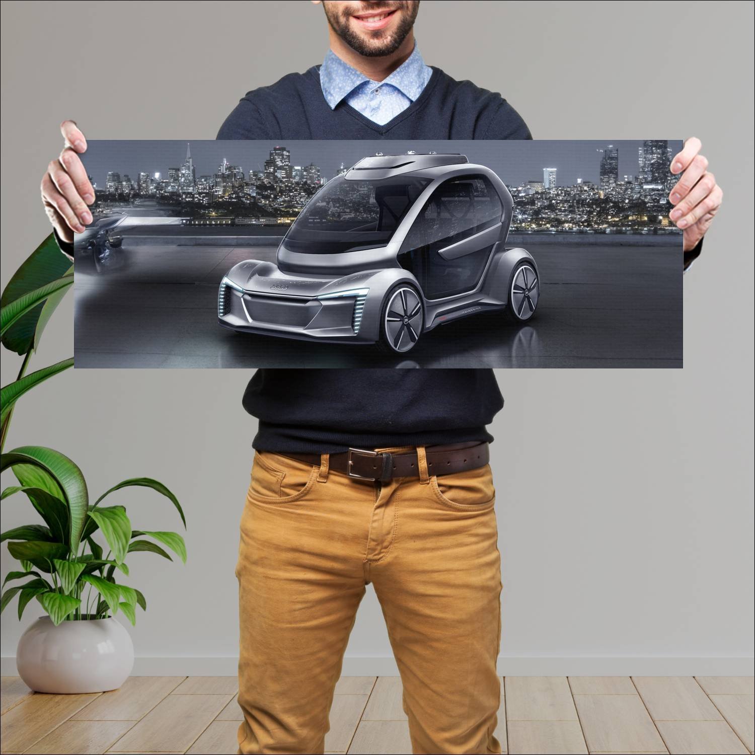 Cuadro grande 30x80cm 2018 audi airbus pop up next 391 Audi