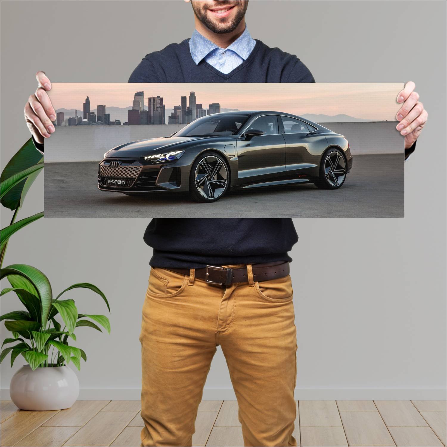 Cuadro grande 30x80cm 2018 audi e tron gt concept 392 Audi