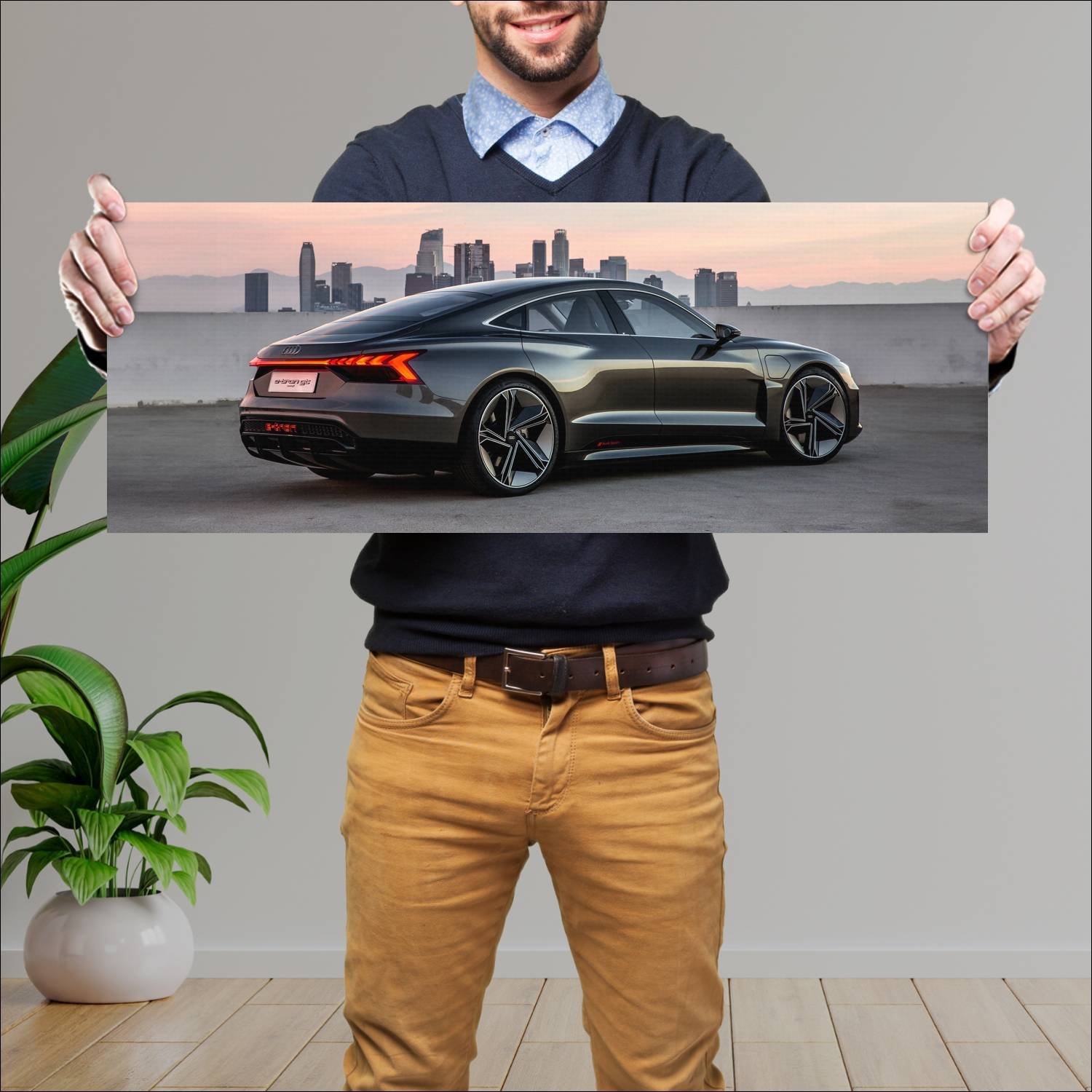 Cuadro grande 30x80cm 2018 audi e tron gt concept 393 Audi