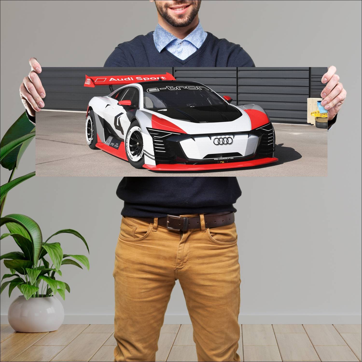 Cuadro grande 30x80cm 2018 audi e tron vision gran 394 Audi