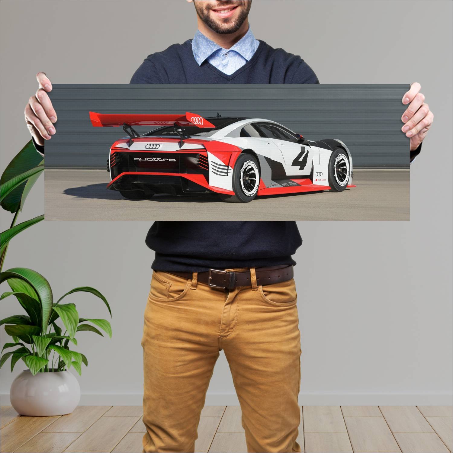 Cuadro grande 30x80cm 2018 audi e tron vision gran 395 Audi
