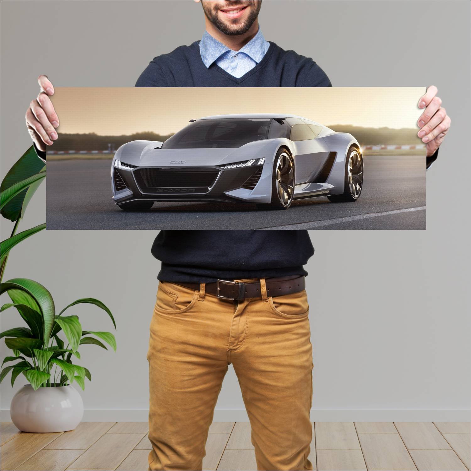 Cuadro grande 30x80cm 2018 audi pb18 e tron auto 396 Audi