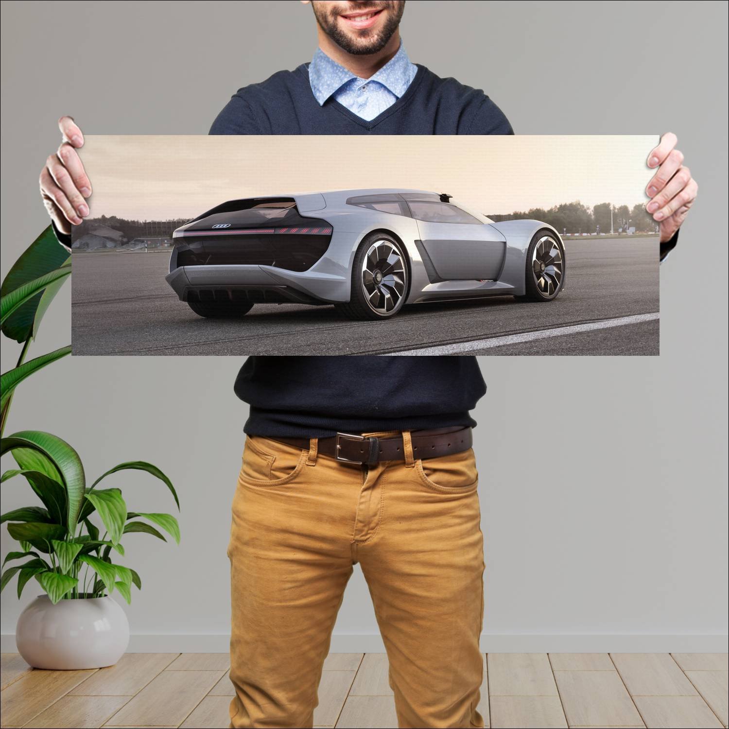 Cuadro grande 30x80cm 2018 audi pb18 e tron auto 397 Audi
