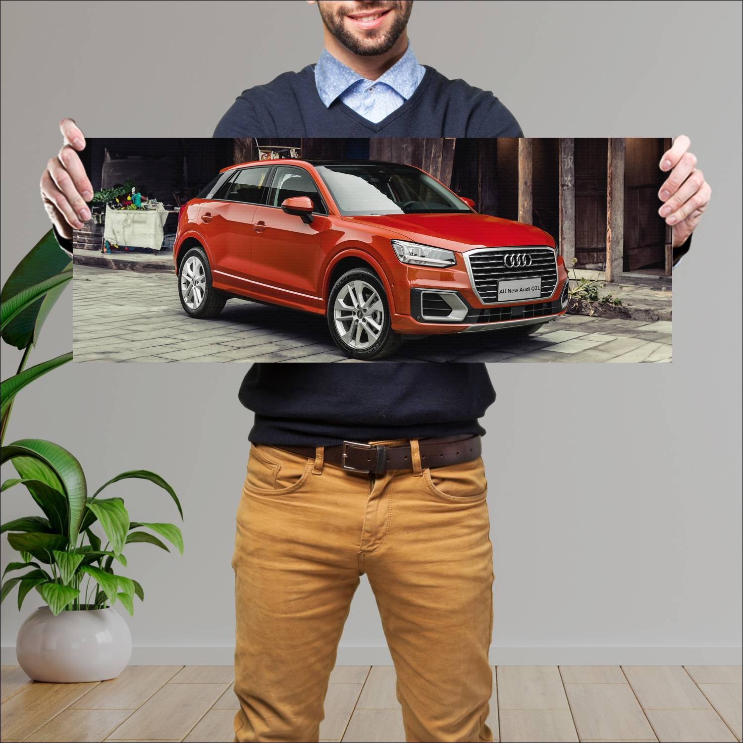 Cuadro grande 30x80cm 2018 audi q2 l cn auto 400 Audi