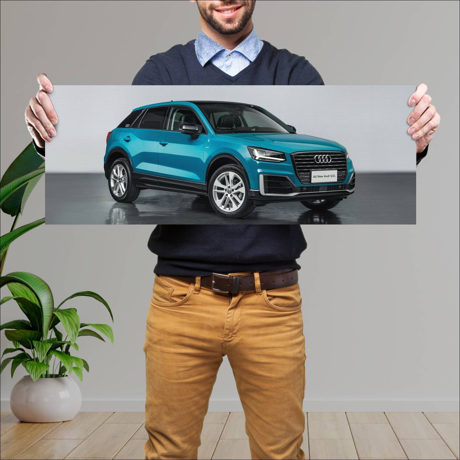 Cuadro grande 30x80cm 2018 audi q2 l s line cn 808 401 Audi
