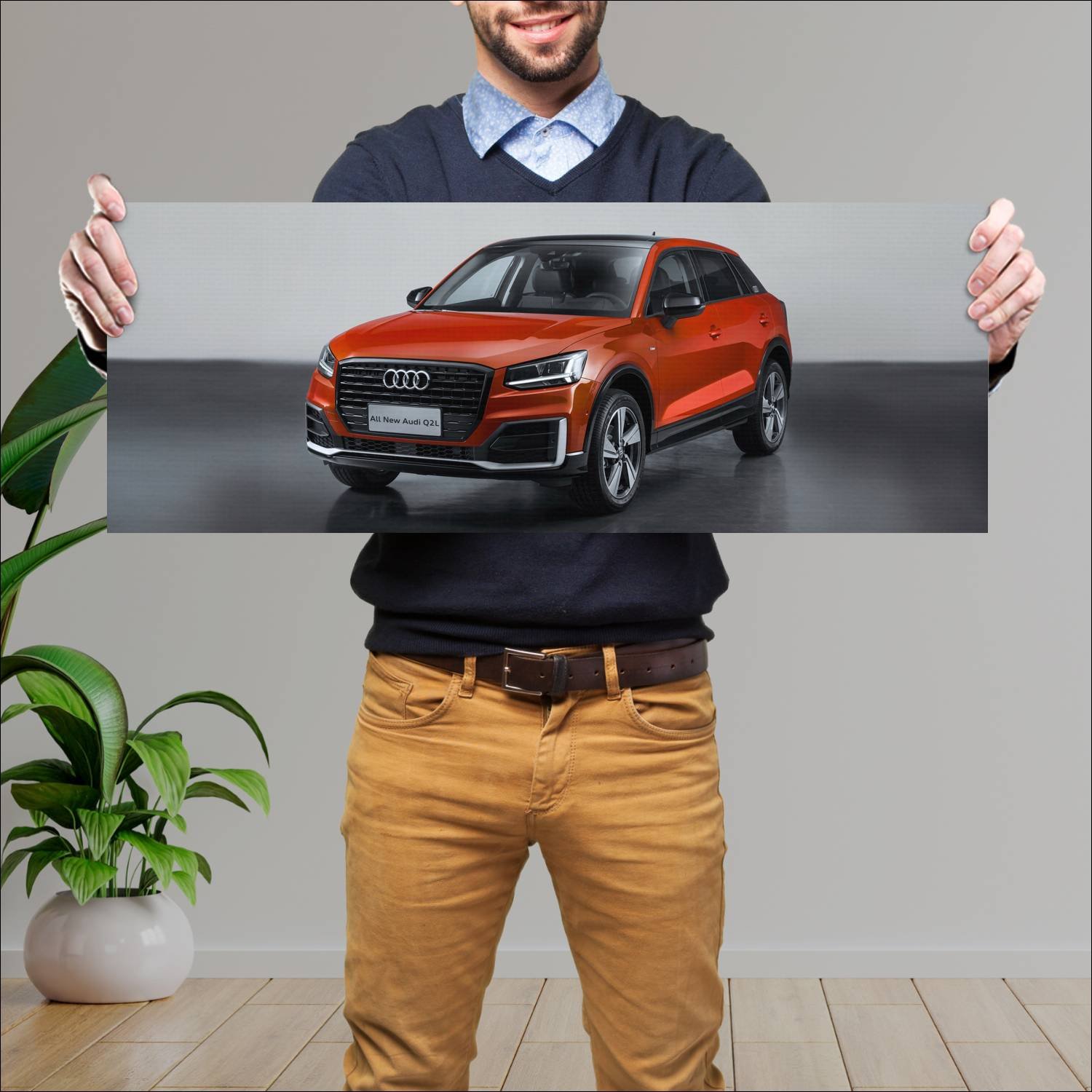 Cuadro grande 30x80cm 2018 audi q2 l s line cn 808 402 Audi