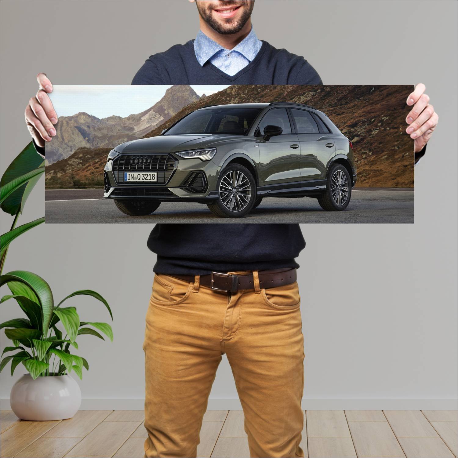 Cuadro grande 30x80cm 2018 audi q3 edition one 849 404 Audi
