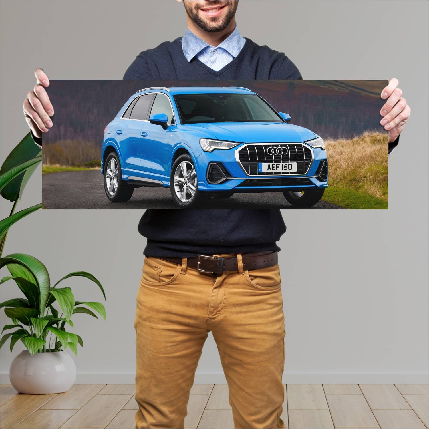 Cuadro grande 30x80cm 2018 audi q3 s line uk auto 406 Audi
