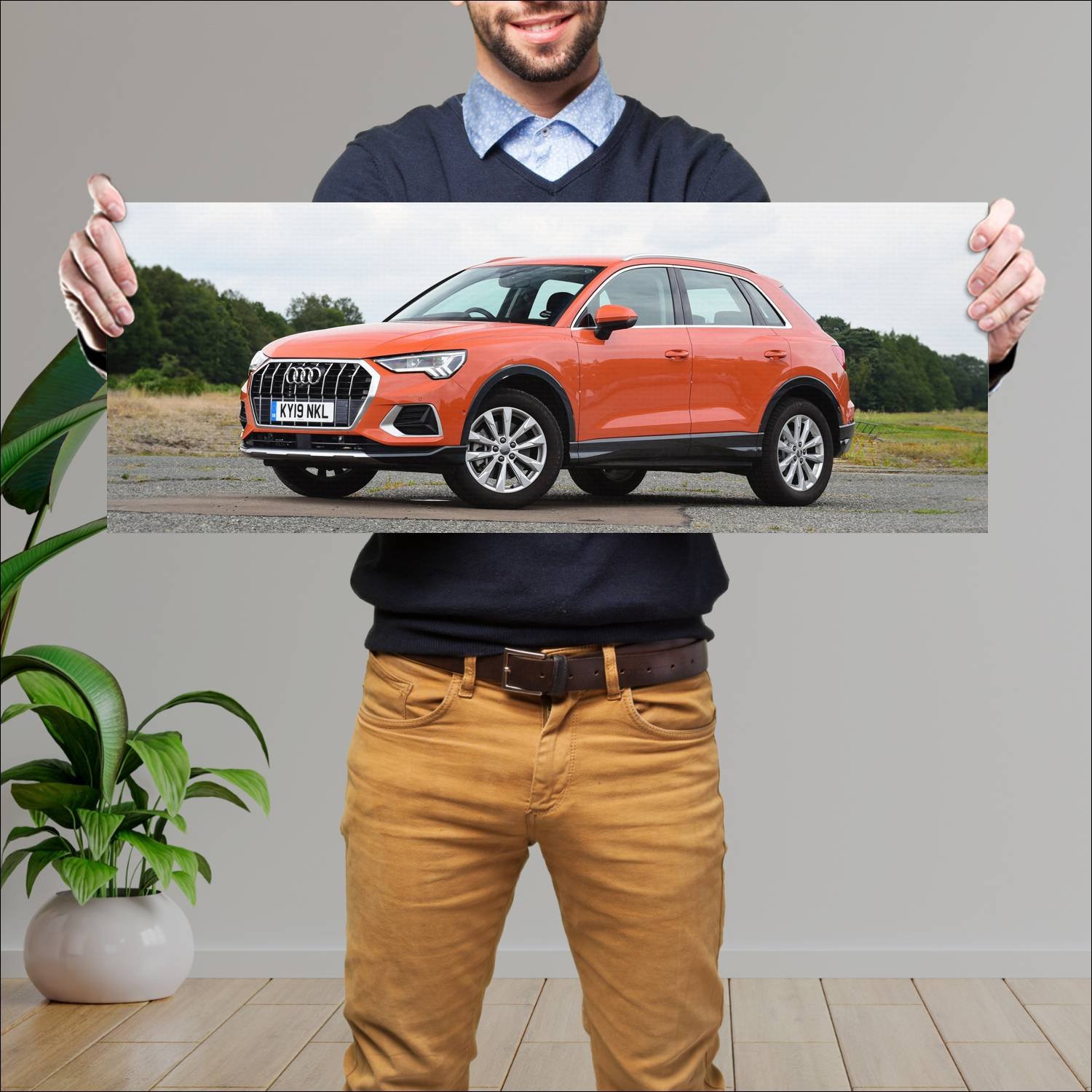 Cuadro grande 30x80cm 2018 audi q3 uk auto 407 Audi